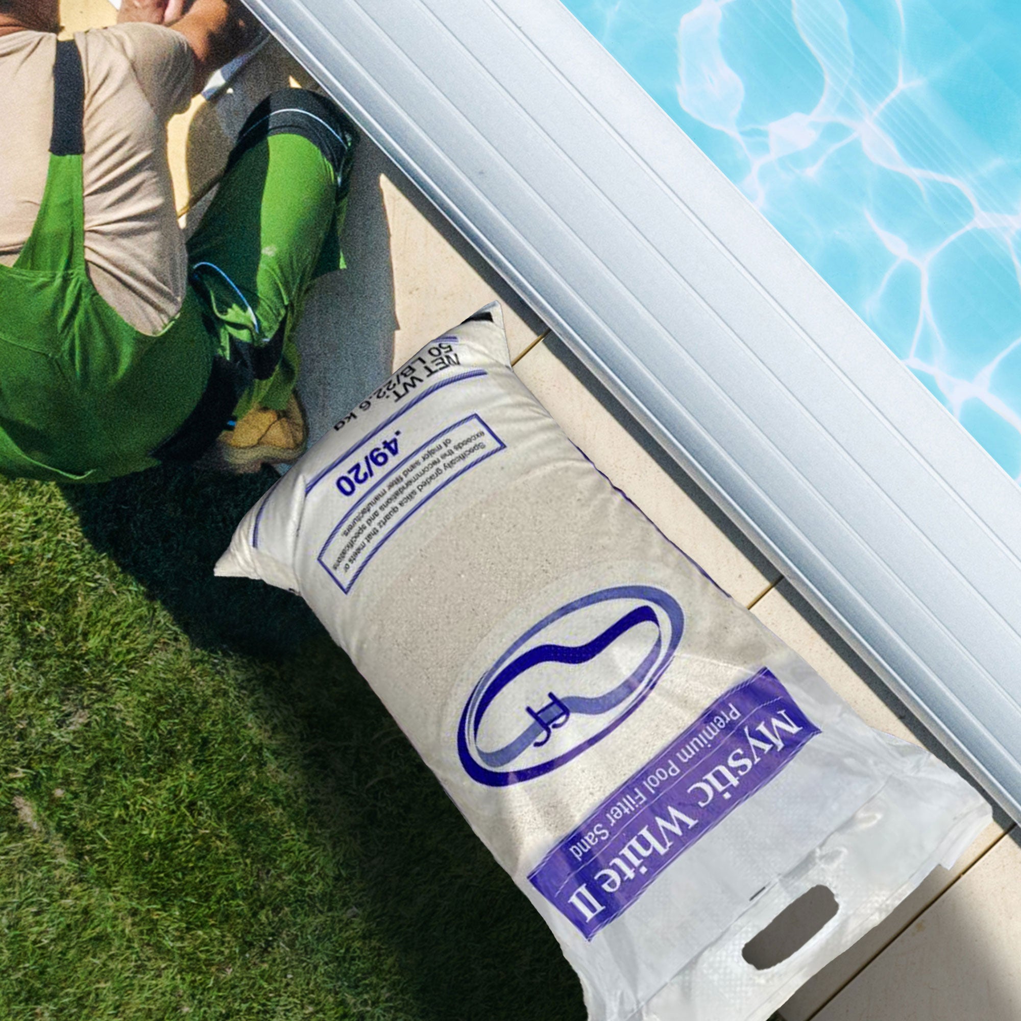 Funsicle 1600 GPH Sand Filter Pool Pump with Mystic White II Premium Filter Sand - VMInnovations
