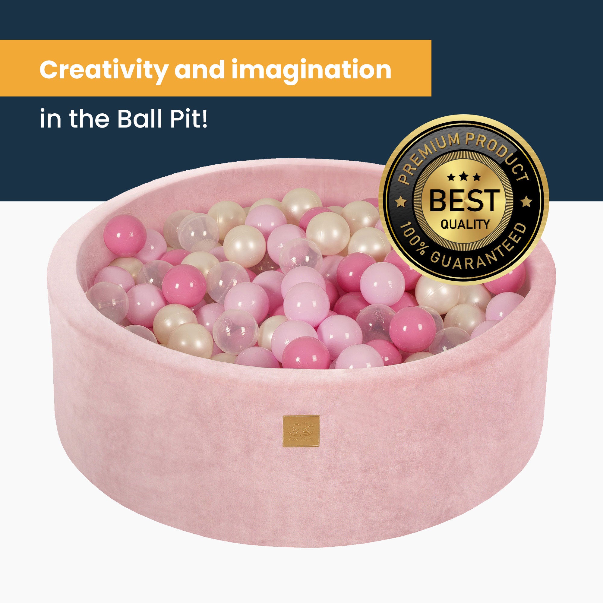 MeowBaby Soft Round 35 x 11.5 Inch Baby Foam Ball Pit with 200 2.75 Inch Balls - VMInnovations