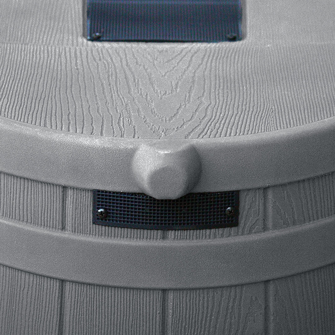 Good Ideas RW50 Rain Wizard 50 Gal Plastic Barrel Water Collector, Gray (Used) - VMInnovations