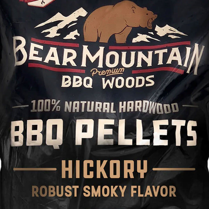 Bear Mountain All Natural Hickory BBQ Pellets w/Robust Smoky Flavor, 33 Pounds - VMInnovations