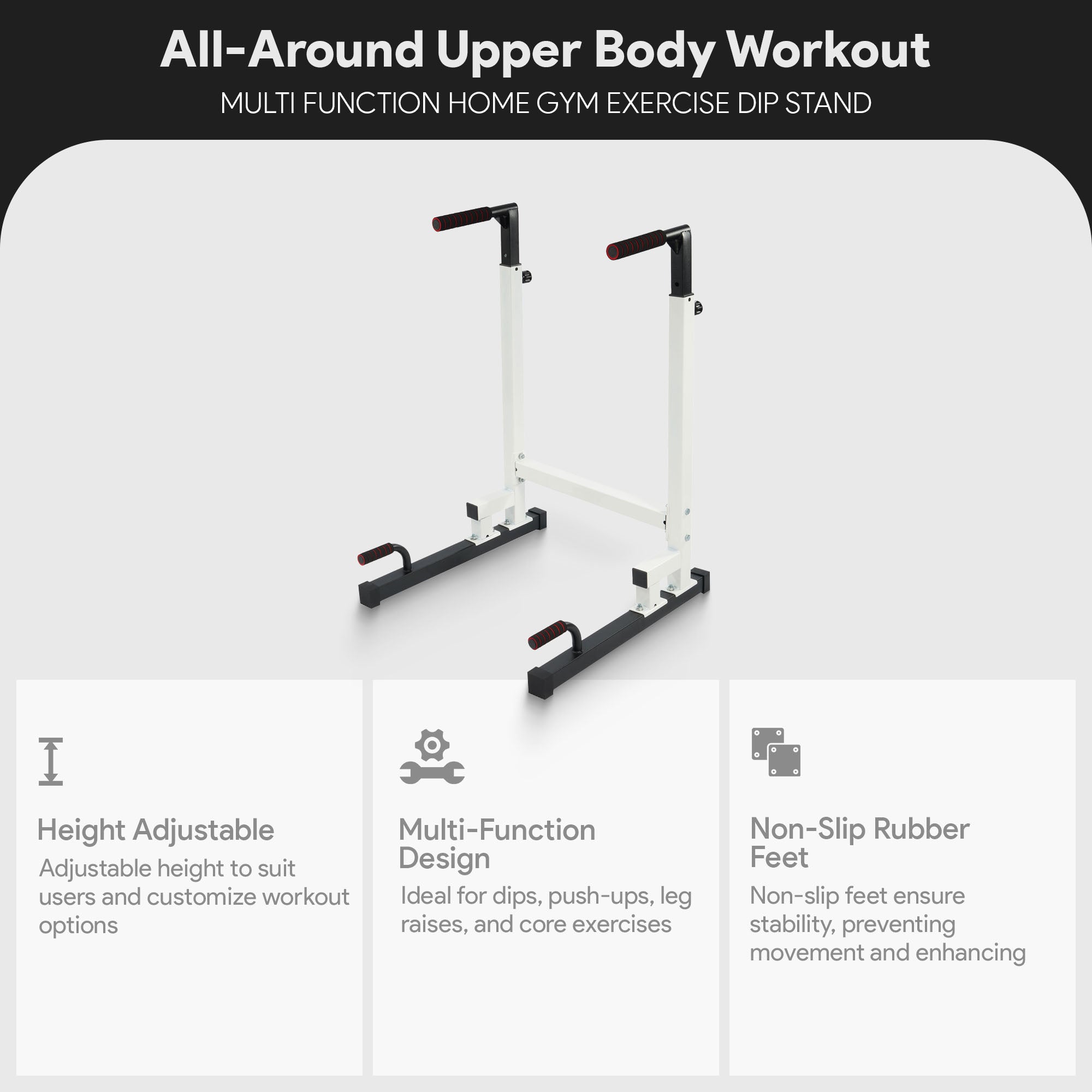 BalanceFrom Multi Function Gym Exercise Dip Stand, 500lb Capacity(For Parts) - VMInnovations