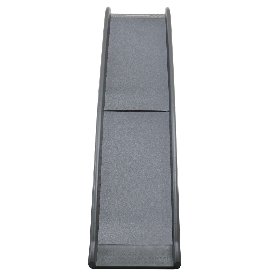 Elevon Folding Pet Ramp, Portable Lightweight, High Traction Surface, 62", Gray - VMInnovations