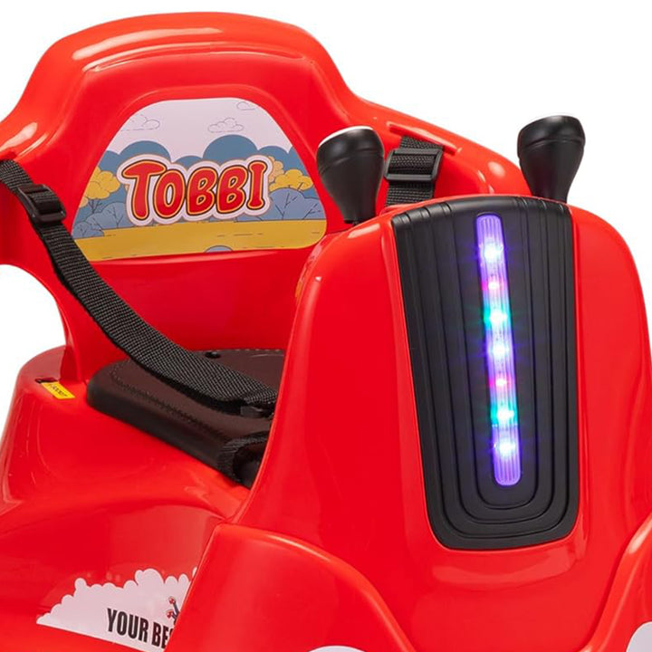 TOBBI 12V Snail Baby Bumper Electric Car, Kids Ride On Toy with Remote, Red - VMInnovations