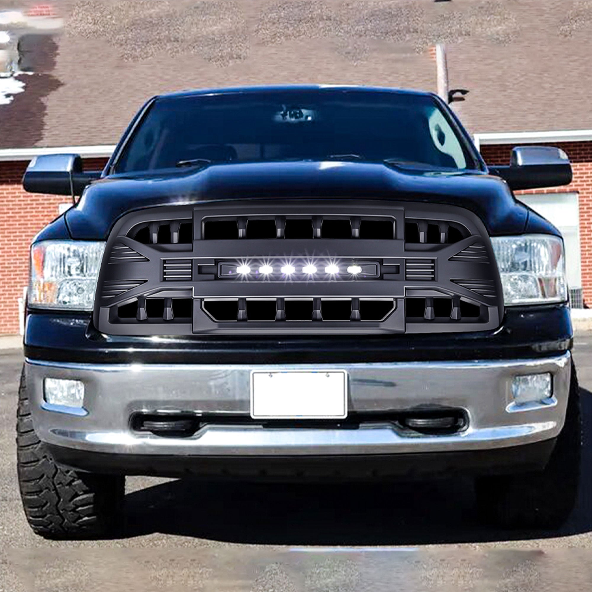 AMERICAN MODIFIED Grille for 13-18 Dodge Ram 2500/3500, Matte Black (For Parts) - VMInnovations