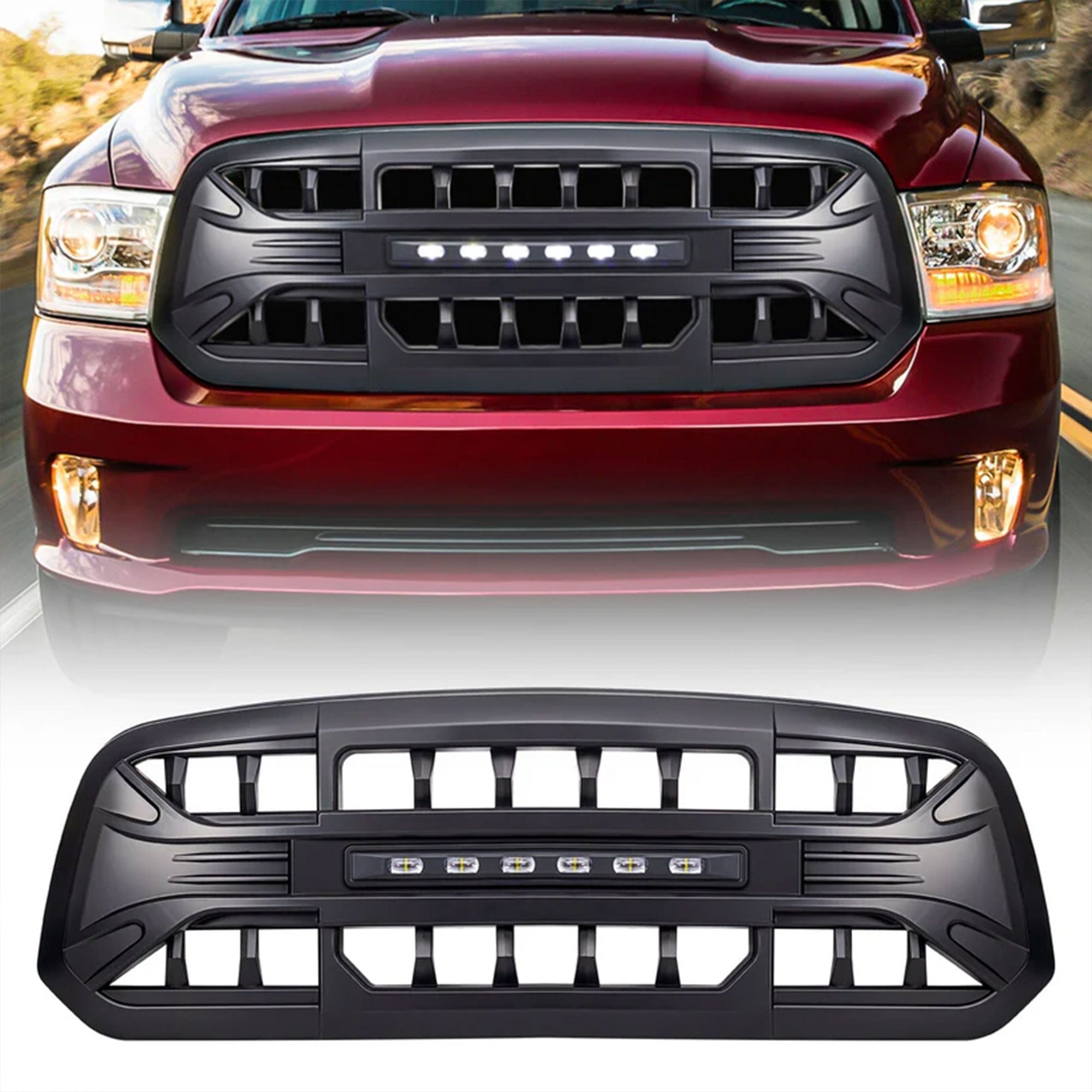 AMERICAN MODIFIED Armor Grille 13-18 Dodge Ram 1500, 19-23 Ram 1500(Open Box) - VMInnovations