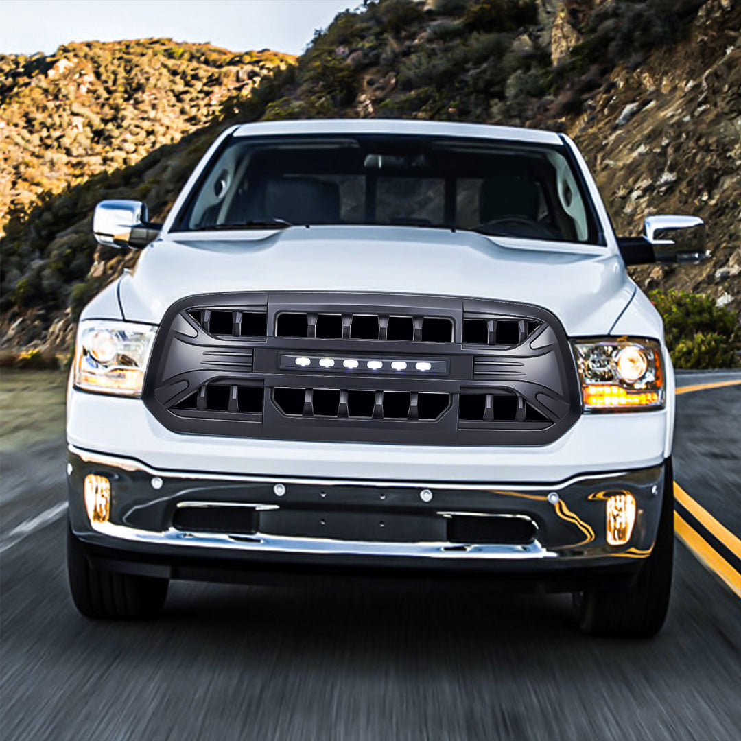 AMERICAN MODIFIED Armor Grille for 13-18 Dodge Ram 1500, 19-23 Ram 1500, Black - VMInnovations