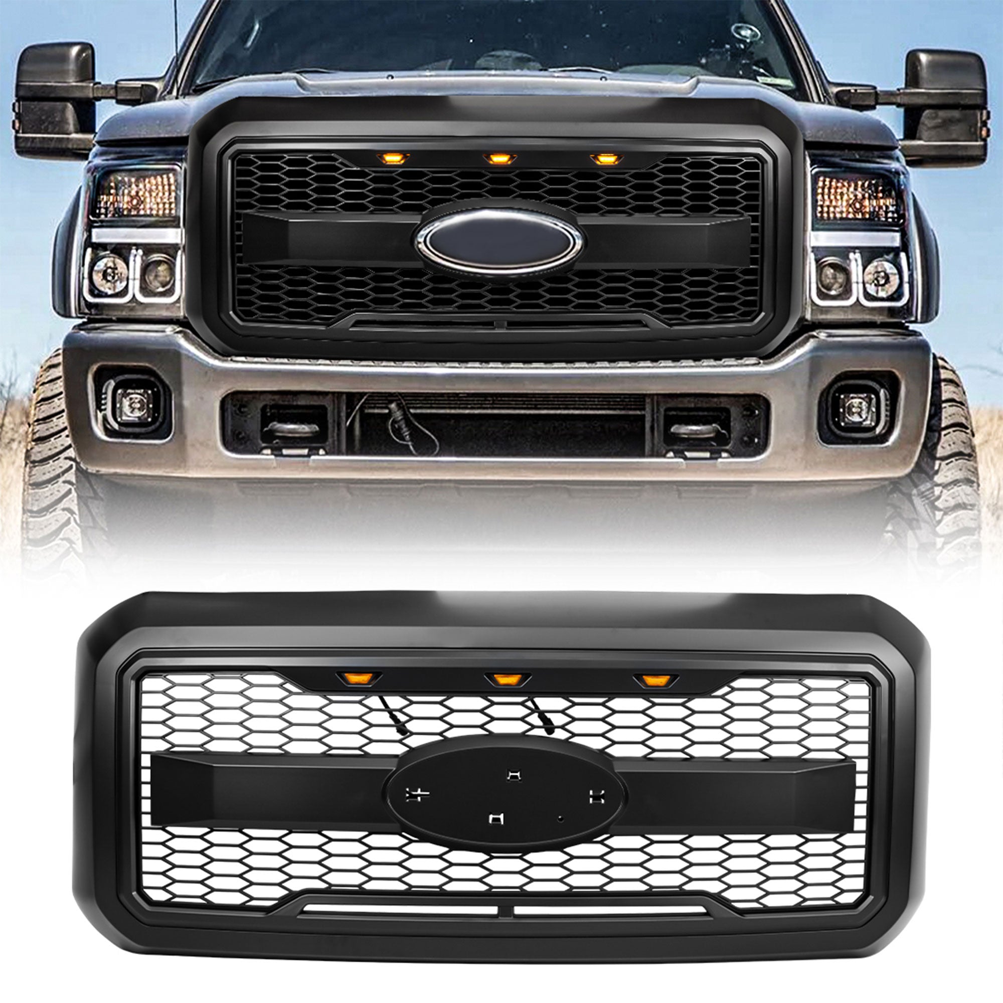 AMERICAN MODIFIED Raptor Style Grille for 11-16 Ford F250/350/450/550 (Open Box) - VMInnovations
