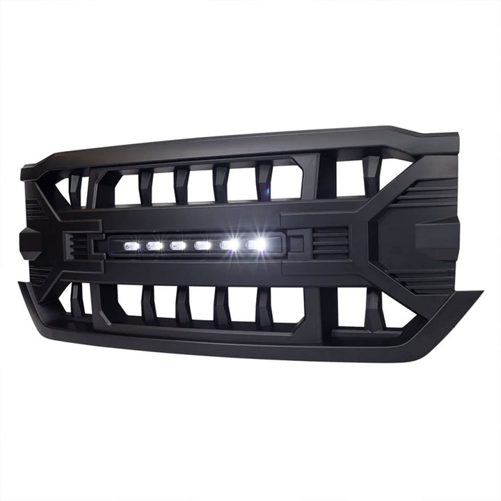 AMERICAN MODIFIED Armor Grille for 16-19 Chevrolet Silverado 1500, Matte Black - VMInnovations