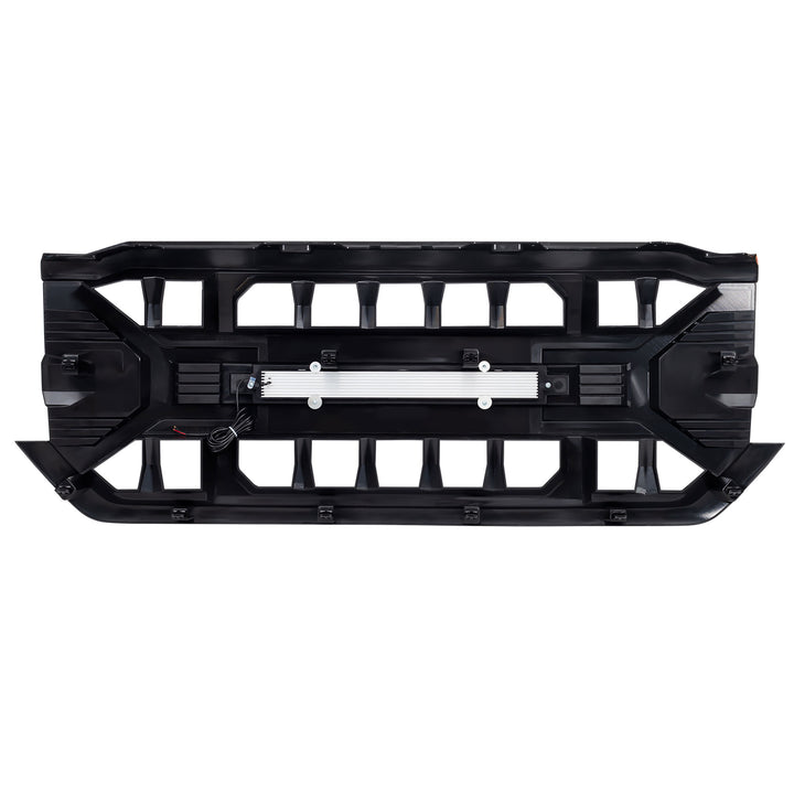 AMERICAN MODIFIED Armor Grille for 2016-2019 Chevy Silverado 1500, Glossy Black - VMInnovations