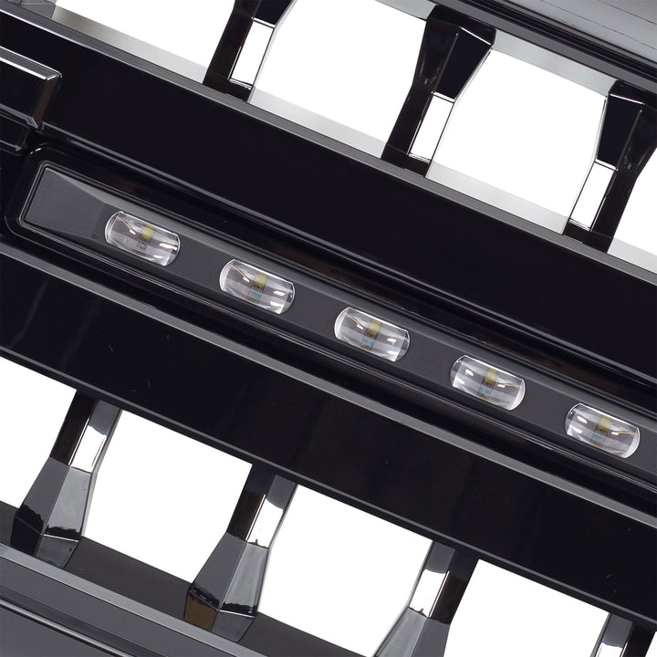 AMERICAN MODIFIED Armor Grille for 2016-2019 Chevy Silverado 1500, Glossy Black - VMInnovations