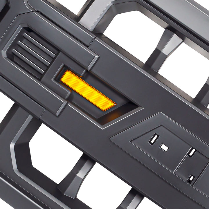 AMERICAN MODIFIED Armor Grille for 2016-2019 Chevy Silverado 1500, Matte Black - VMInnovations