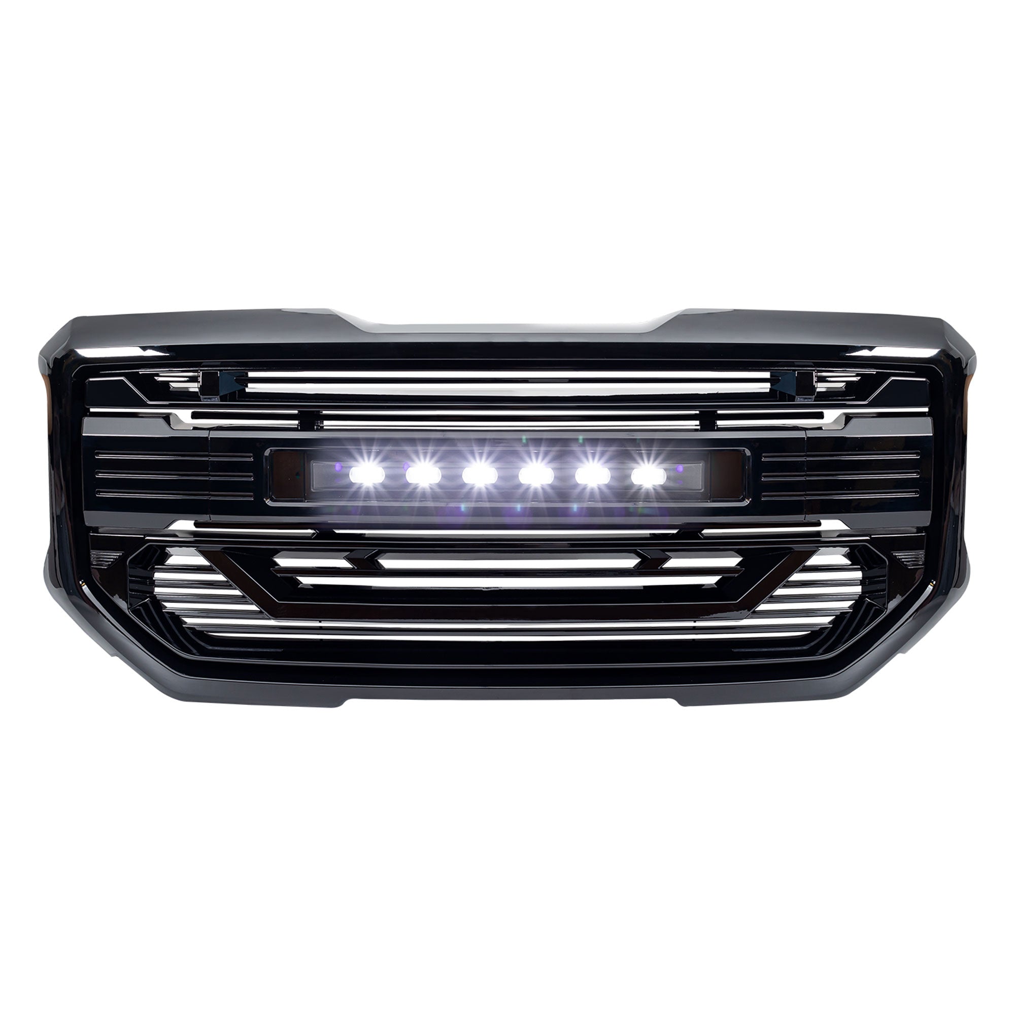 AMERICAN MODIFIED Armor Grille for 2016 to 2018 GMC Sierra 1500, Glossy Black (Open Box) - VMInnovations