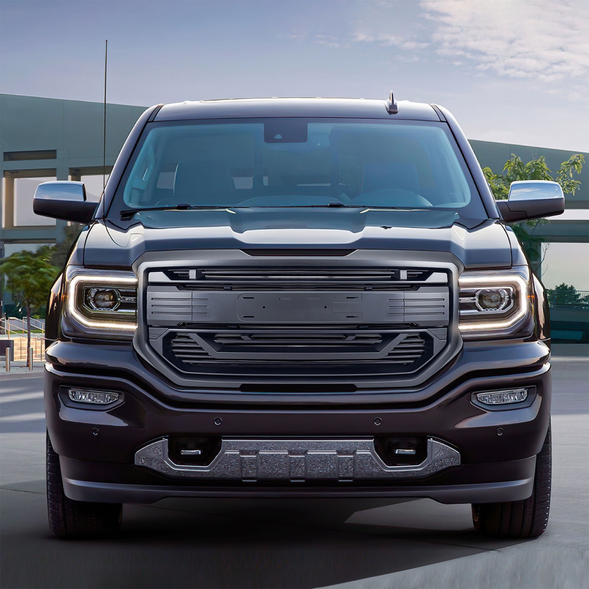 AMERICAN MODIFIED Armor Grille for 16-18 GMC Sierra 1500, Matte Black (Open Box) - VMInnovations