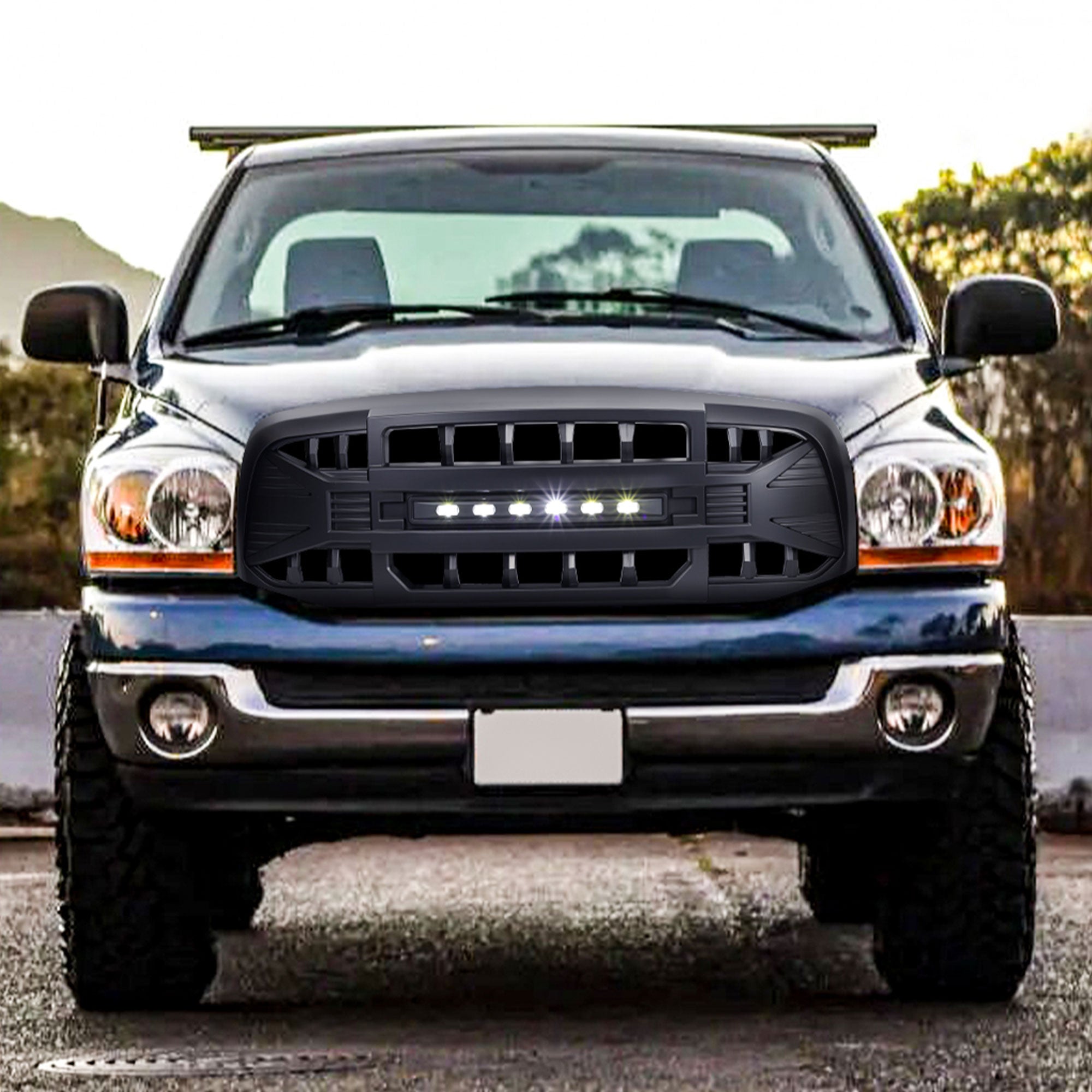 AMERICAN MODIFIED Armor Grille for 2006-2008 Dodge Ram 1500, Matte Black (Used) - VMInnovations