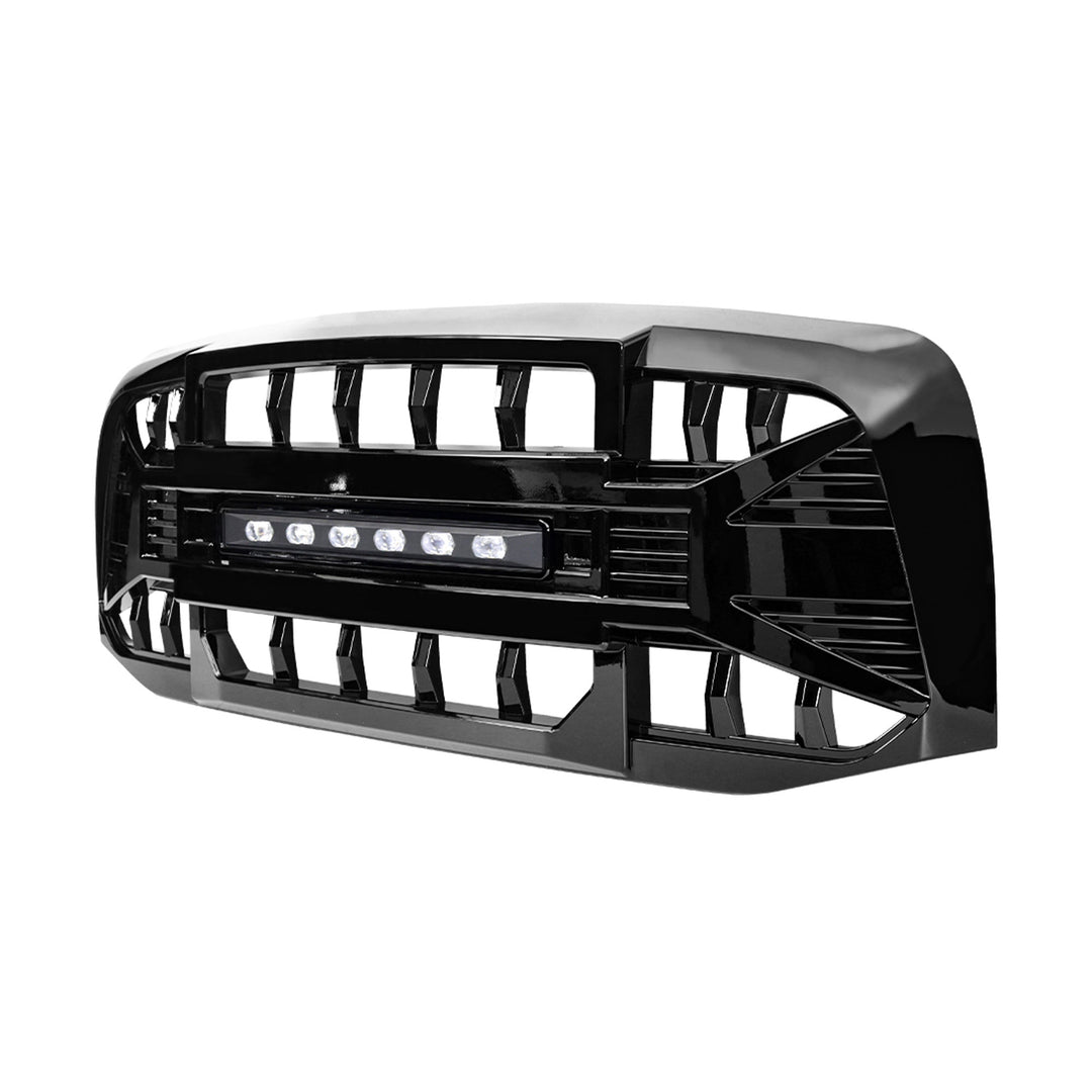 AMERICAN MODIFIED Armor Grille for 2006 to 2008 Dodge Ram 1500, Glossy Black - VMInnovations