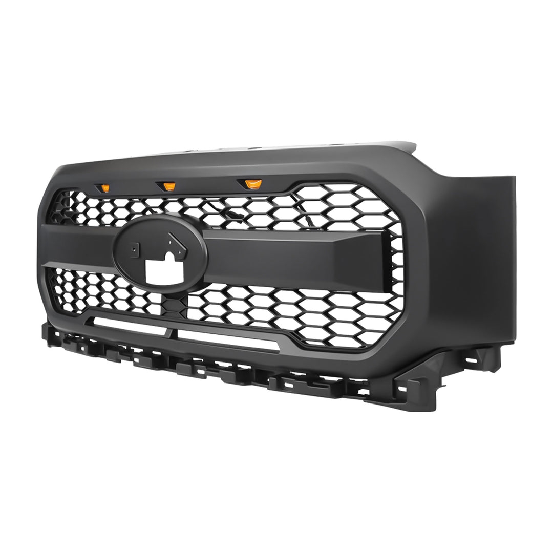 AMERICAN MODIFIED Raptor Style Mesh Grill for 2021-2023 Ford F150, Matte Black - VMInnovations