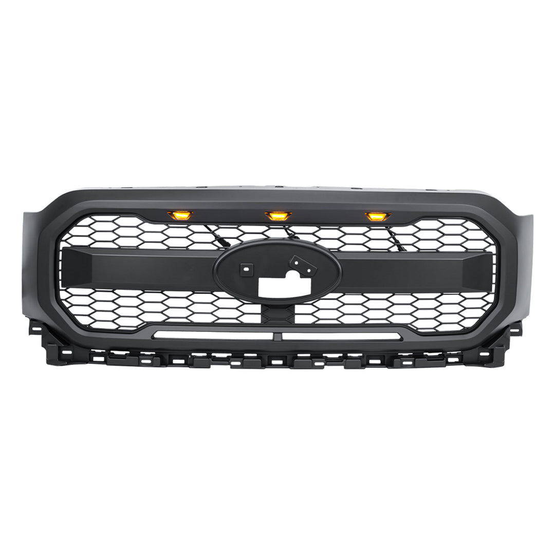 AMERICAN MODIFIED Raptor Style Mesh Grill for 2021-2023 Ford F150, Matte Black - VMInnovations