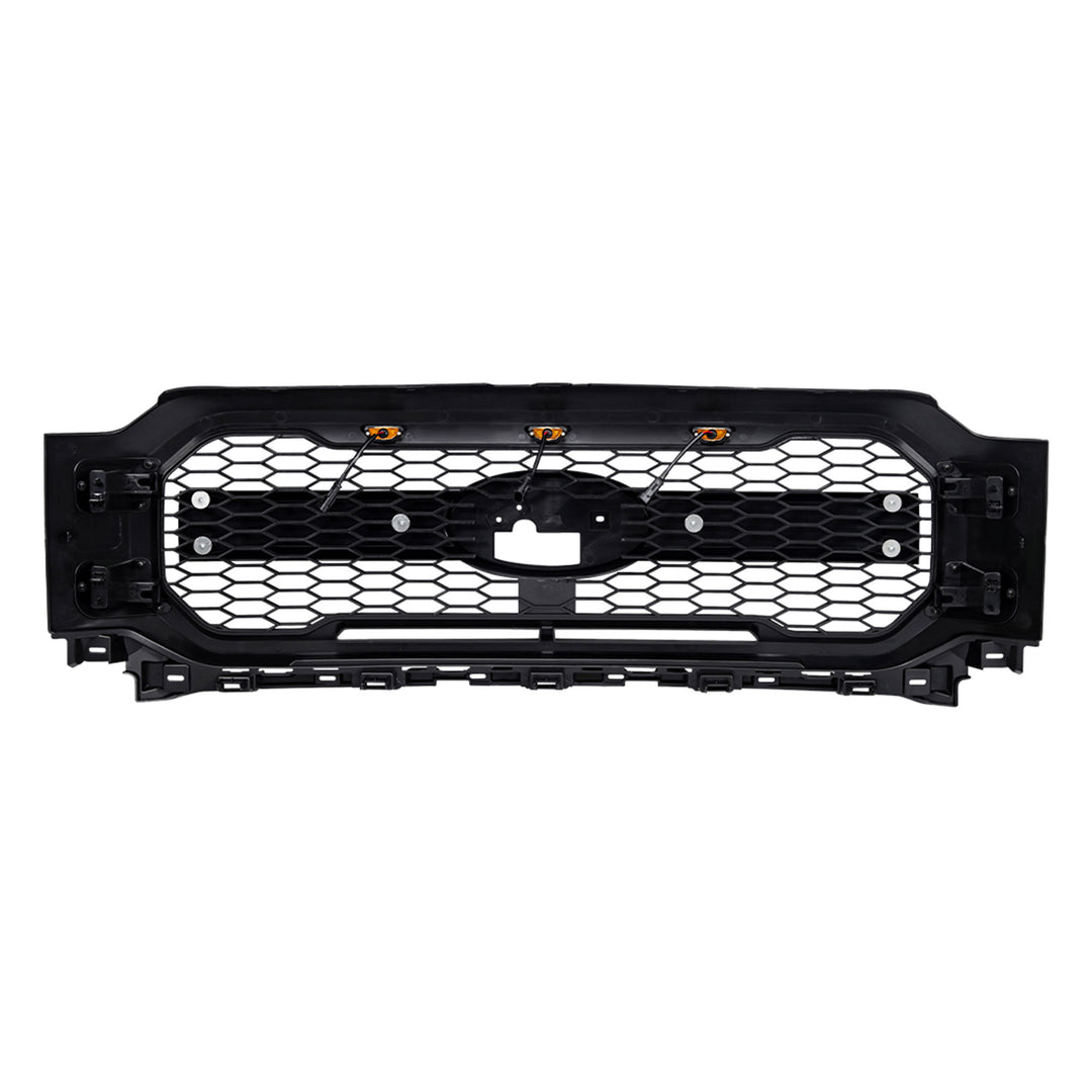 AMERICAN MODIFIED Raptor Style Mesh Grill for 2021-2023 Ford F150, Matte Black - VMInnovations