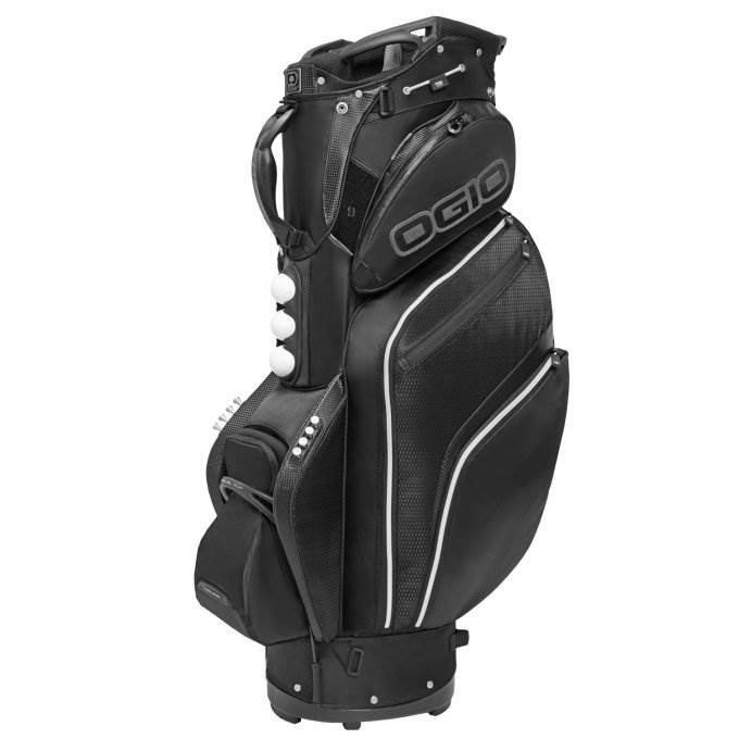OGIO SULTAN II Golf Cart Bag w/ Shoulder Strap & Cooler Pocket - Black Technical