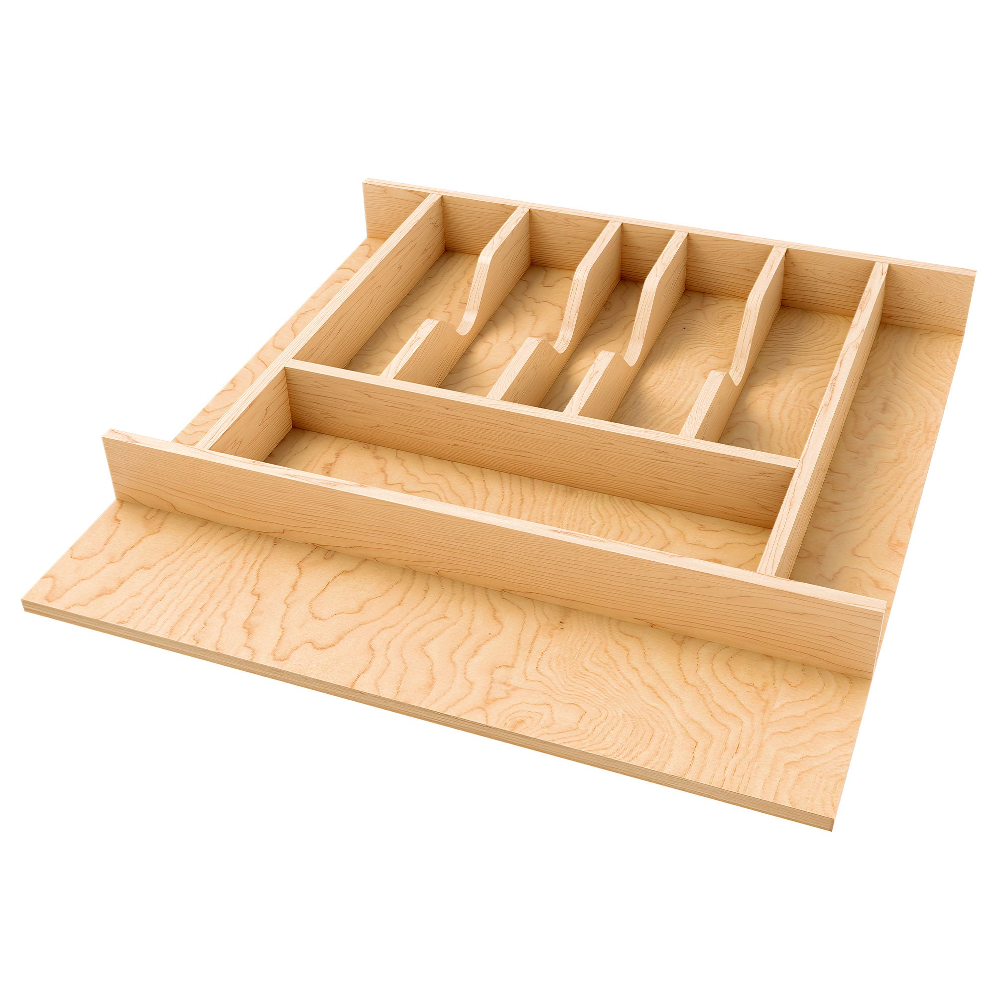 Rev-A-Shelf Natural Maple Right Size Utensil Drawer Insert, 19 1/4" x 19 1/2" - VMInnovations