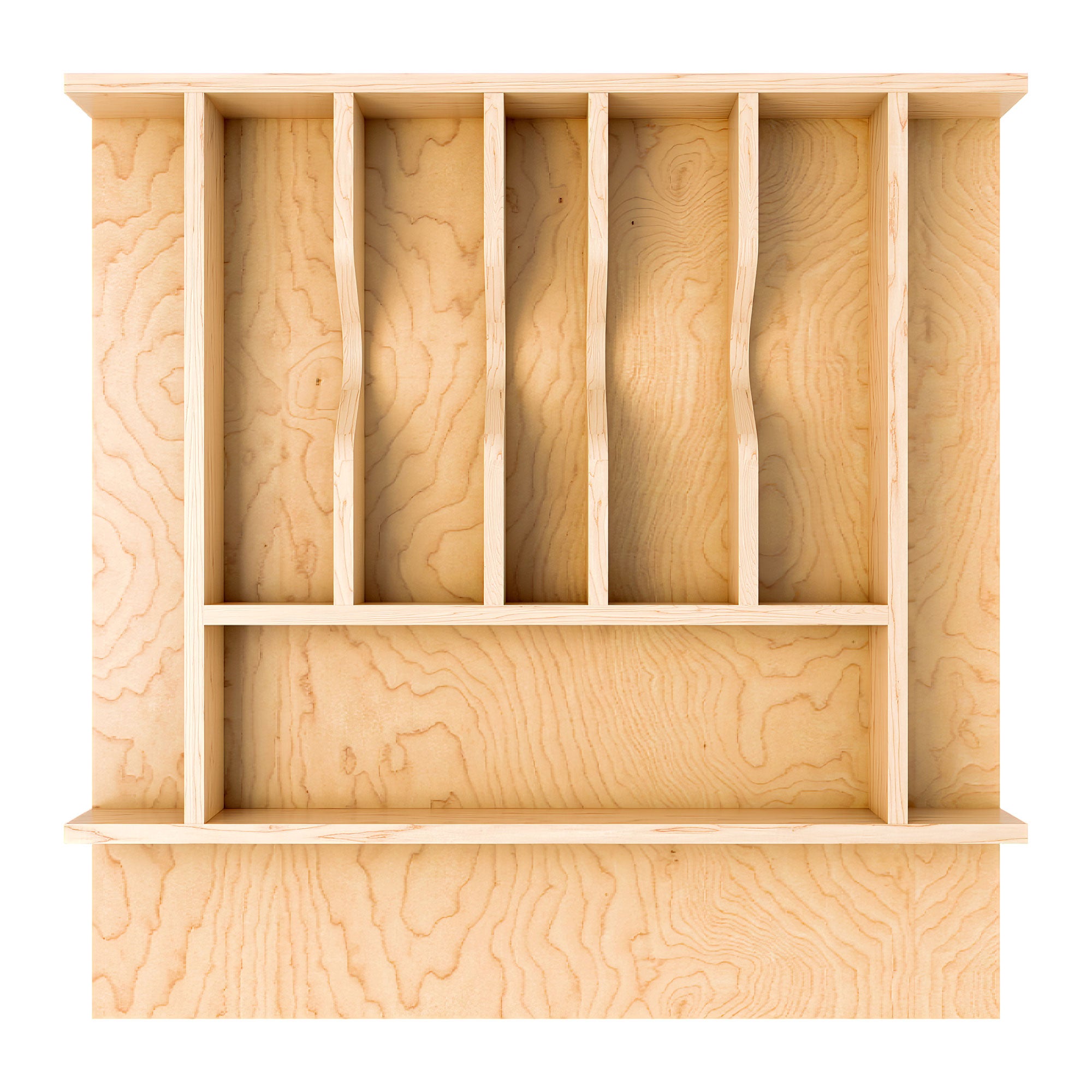 Rev-A-Shelf Natural Maple Right Size Utensil Drawer Insert, 19 1/4" x 19 1/2" - VMInnovations