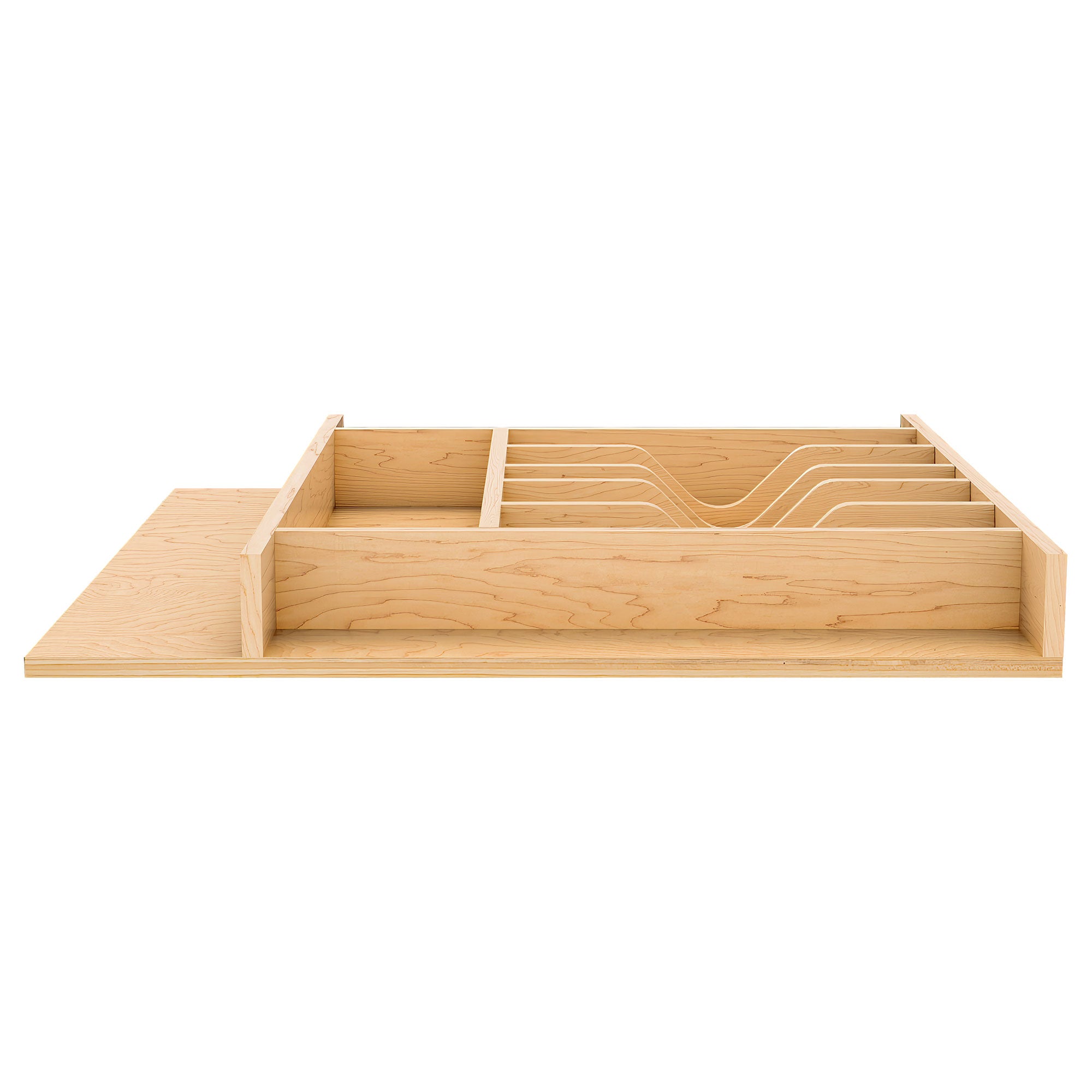 Rev-A-Shelf Natural Maple Right Size Utensil Drawer Insert, 19 1/4" x 19 1/2" - VMInnovations