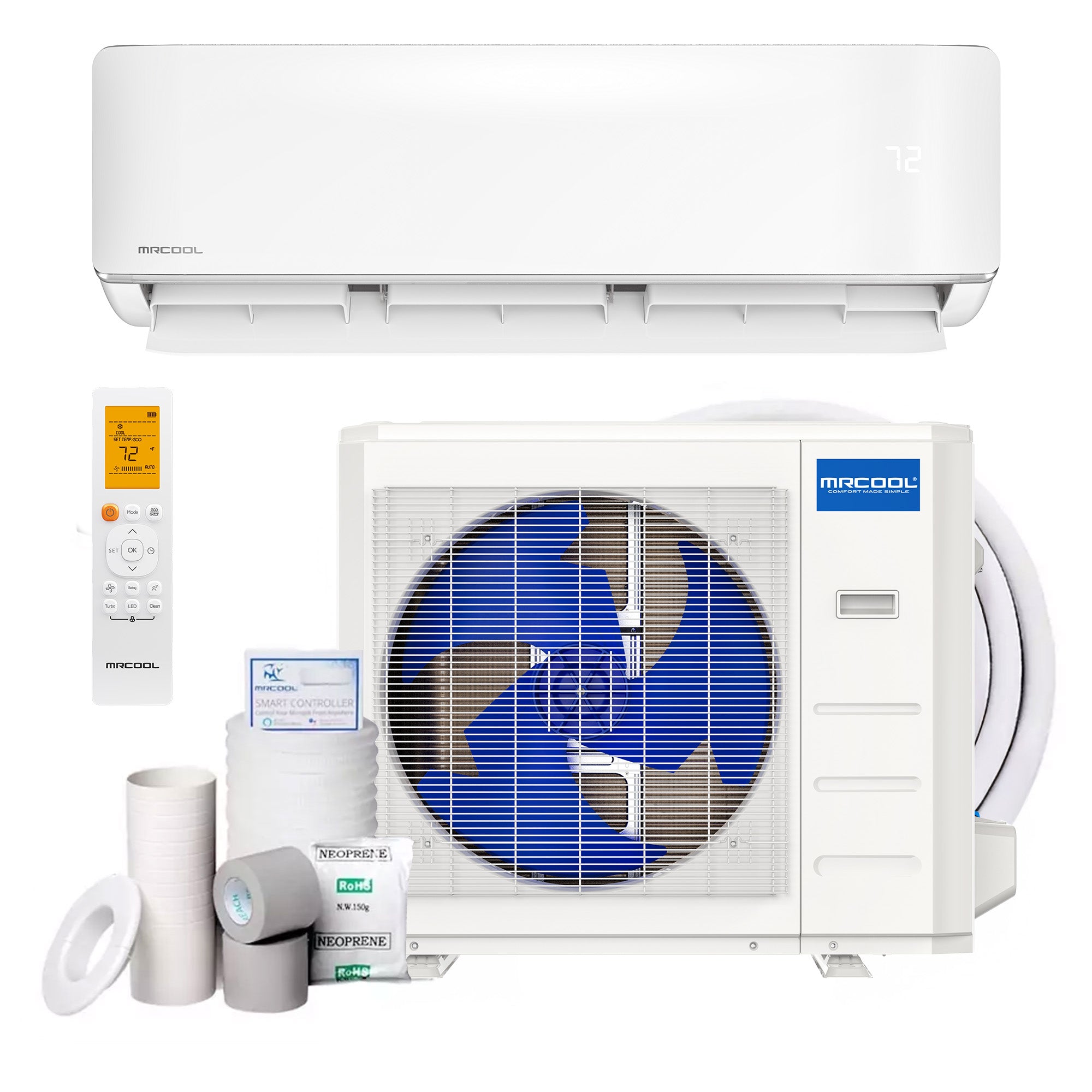MRCOOL Advantage 24,000 BTU Ductless Inverter Wall Mount Heat Pump System, White - VMInnovations