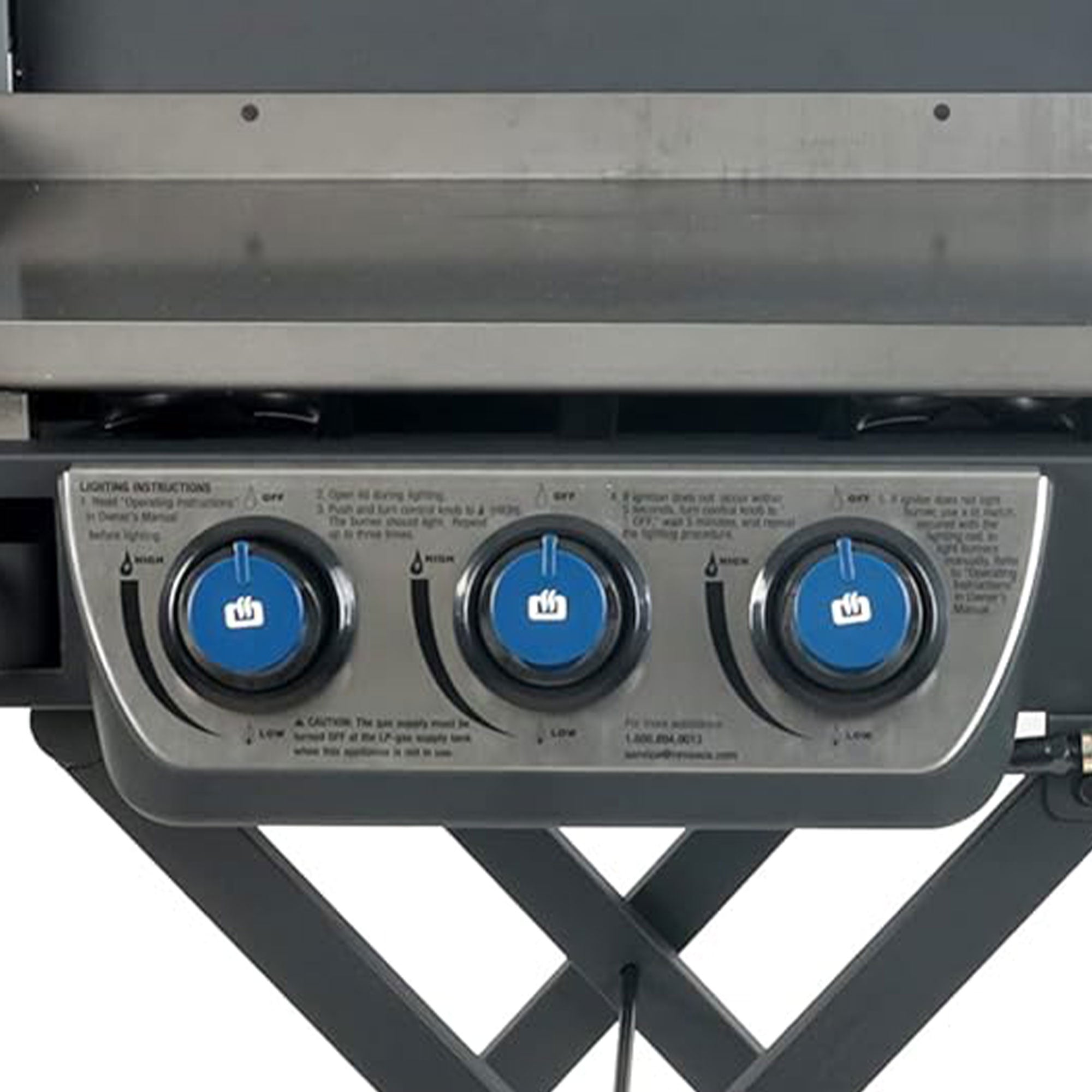 Razor Stainless Steel 3 Burner Griddle w/Portable Cart and Side Shelf (Open Box) - VMInnovations
