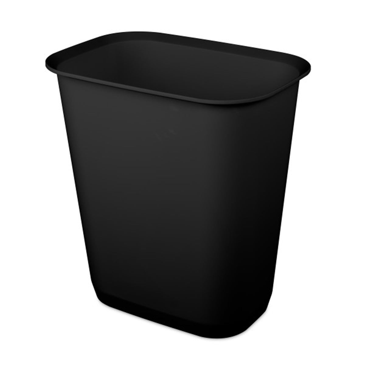 Sterilite Rectangular Wastebasket 9 Gallon Contemporary Design Trash Bin, Black (10489006 Pack)