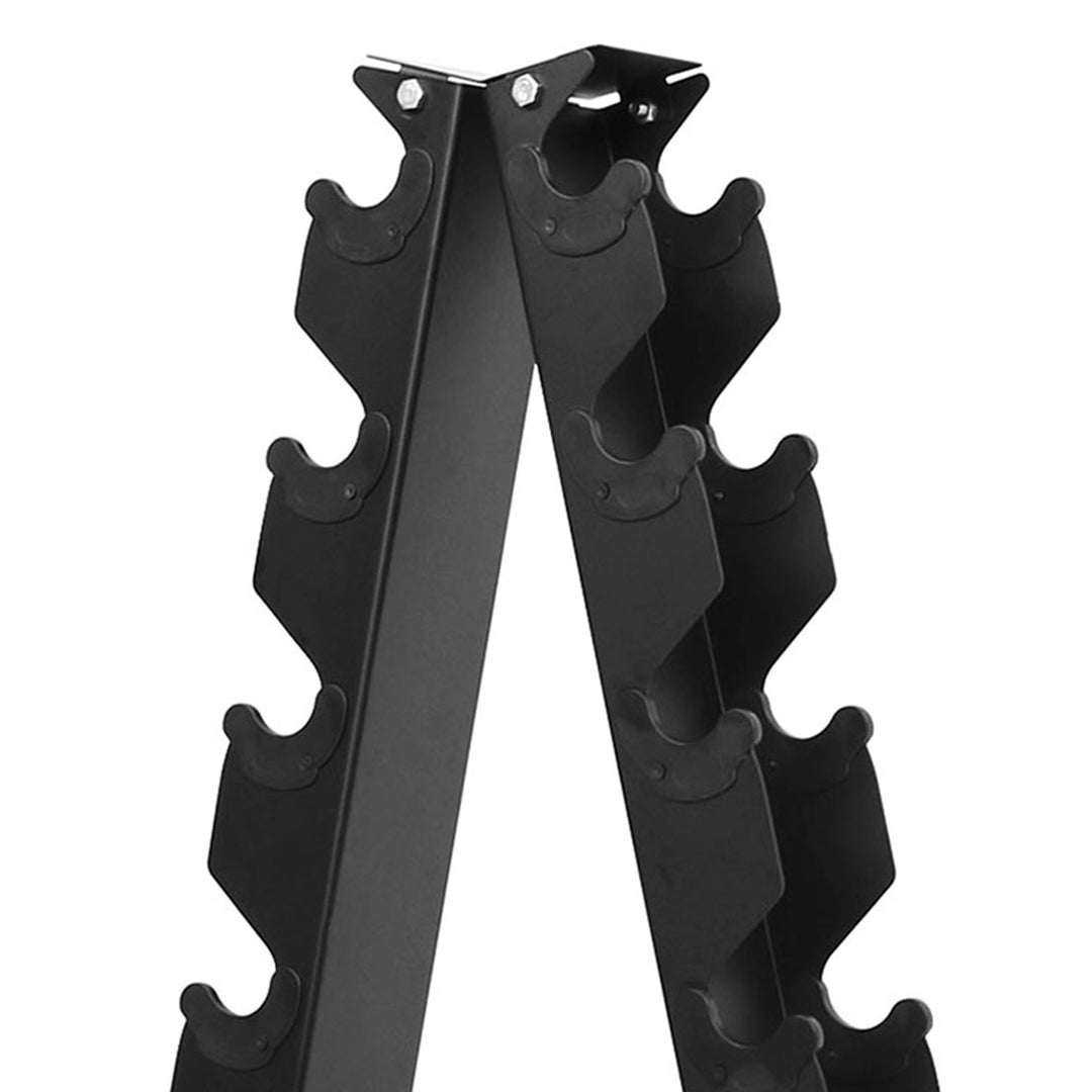 BalanceFrom Signature Alloy Steel 200 lb Rubber Encased Hex Dumbbell Set, Black - VMInnovations