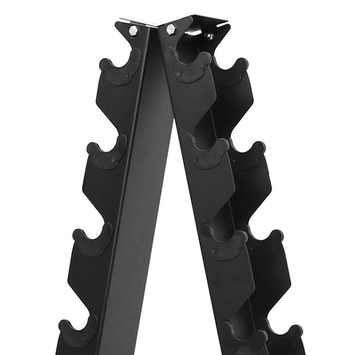 BalanceFrom Signature Alloy Steel 200 lb Rubber Encased Hex Dumbbell Set, Black - VMInnovations