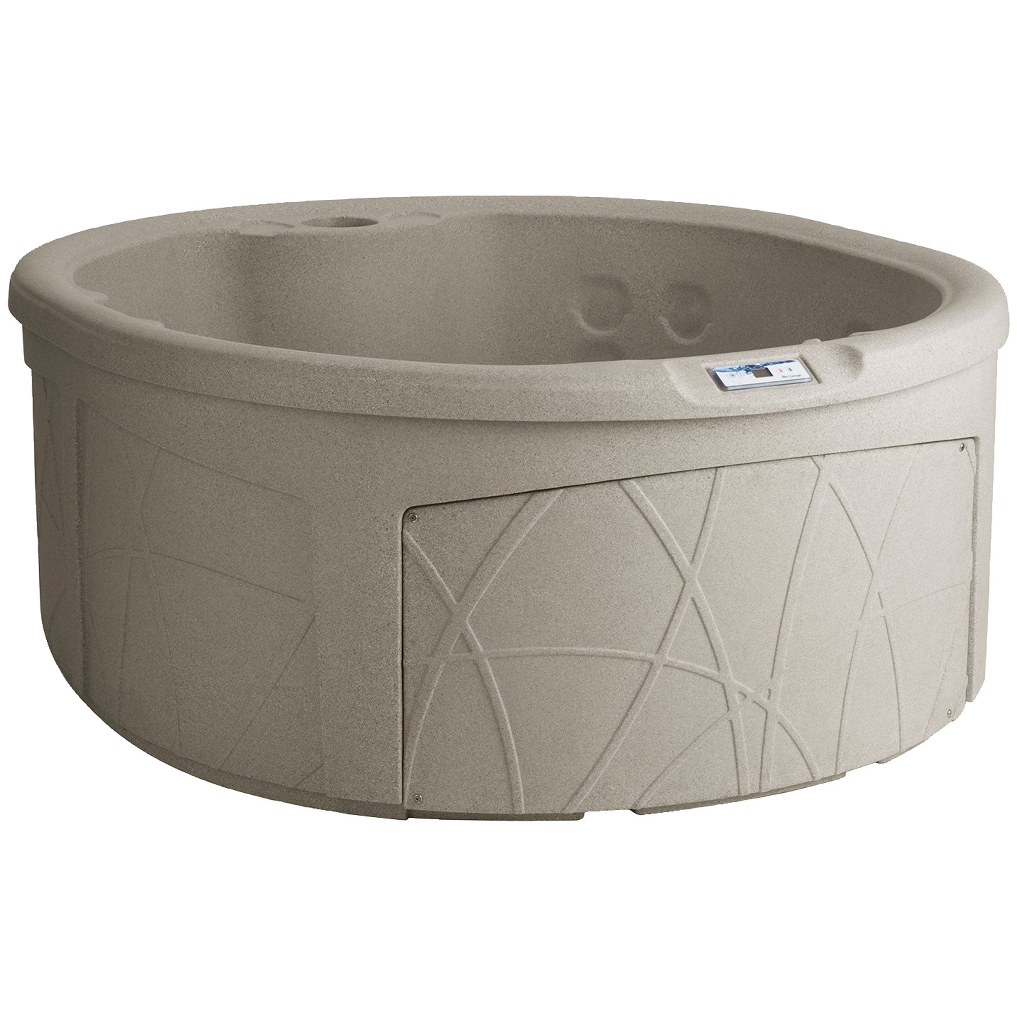 LifeSmart Largo Hot Tub Spa w/110 Volt Plug and Play & LED Light, Sand(Open Box) - VMInnovations