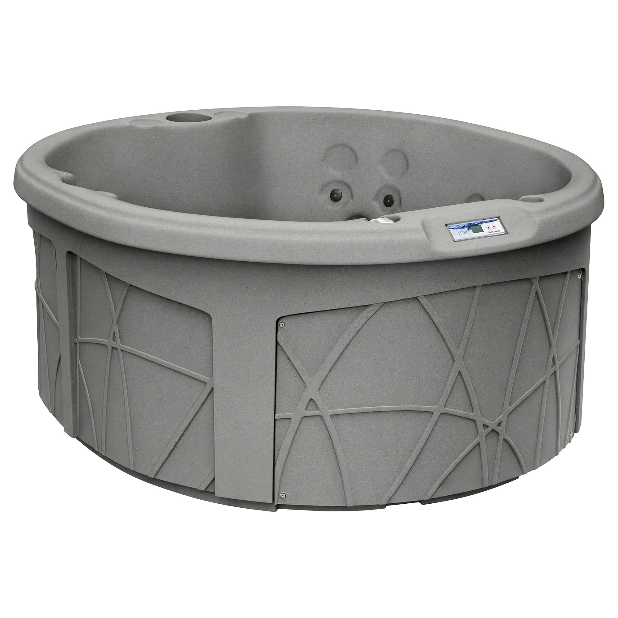 LifeSmart Key Largo Hot Tub Spa with 110 Volt Plug and Play and LED Light, Taupe - VMInnovations