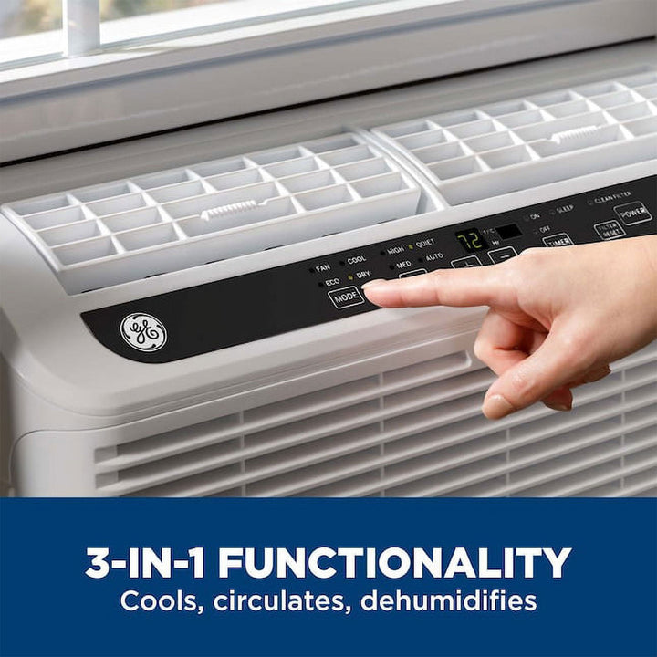 GE 8,000 BTU Ultra Quiet Window Air Conditioner for Medium Rooms Up To 350 Sq Ft - VMInnovations