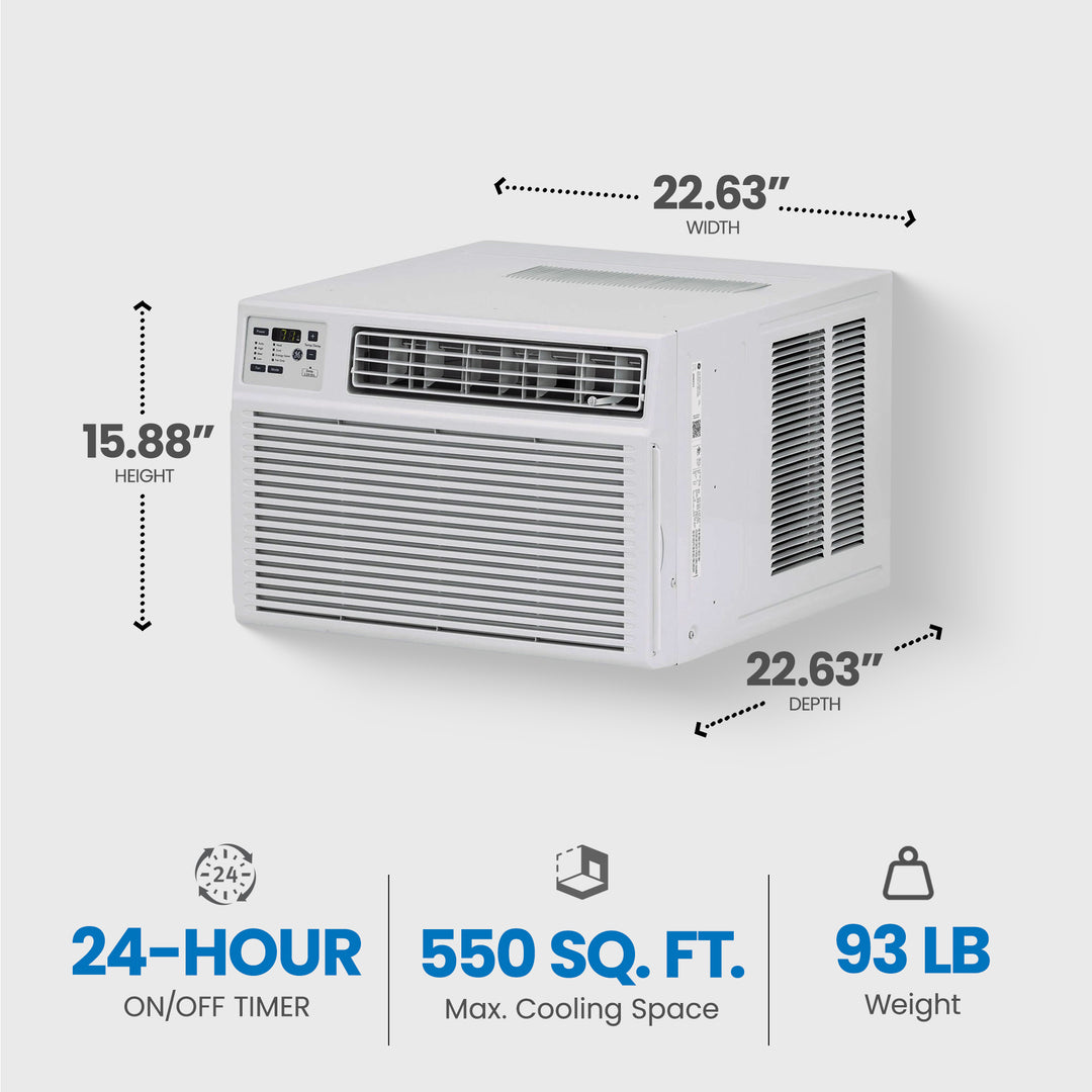 GE 230V Electronic Heat/Cool Room Air Conditioner Cools 550 Sq Ft (Refurbished) - VMInnovations