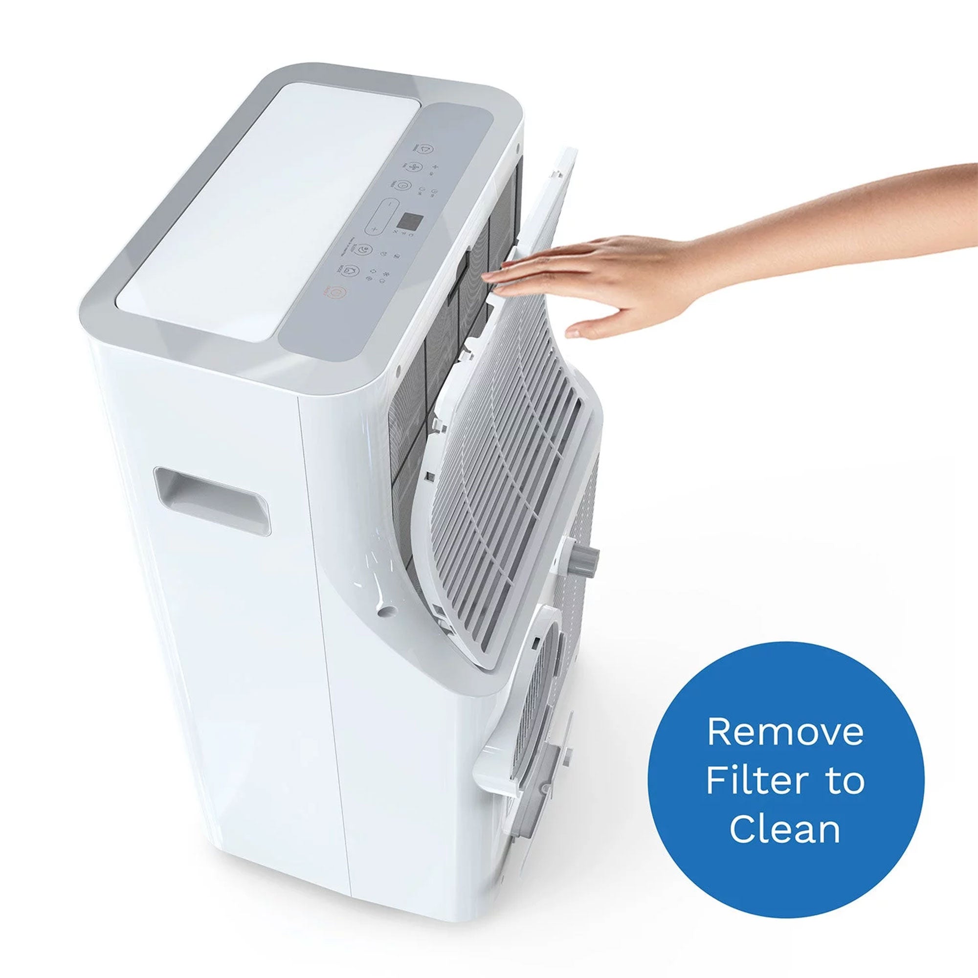 hOmeLabs 12,000 BTU Portable Air Conditioner with Washable Filter and Controller - VMInnovations