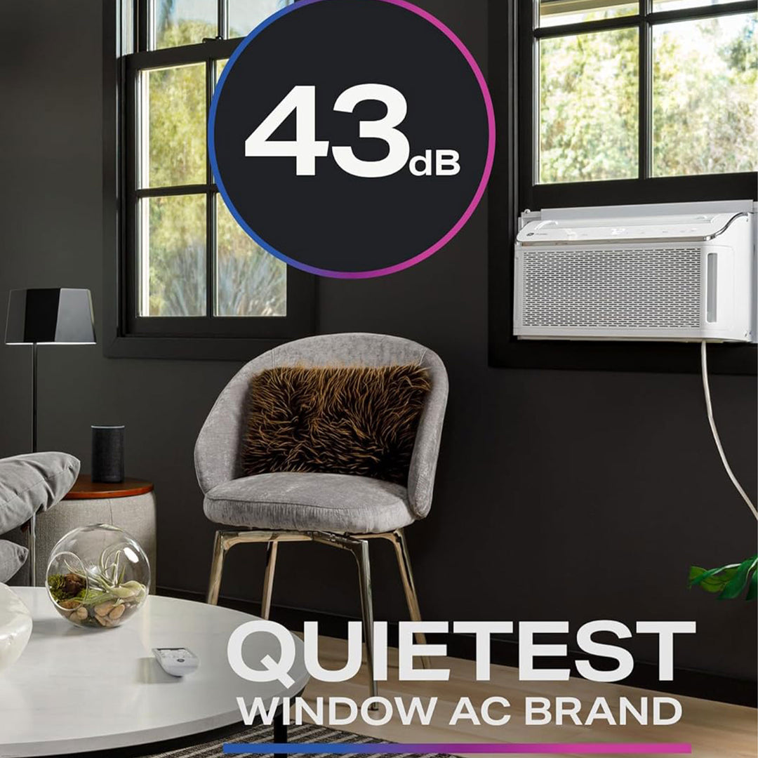 GE 8,200 BTU Ultra Quiet Window Air Conditioner with WiFi Enabled and Remote - VMInnovations