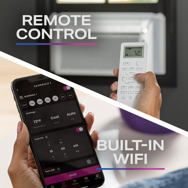 GE 8,200 BTU Ultra Quiet Window Air Conditioner with WiFi Enabled and Remote - VMInnovations