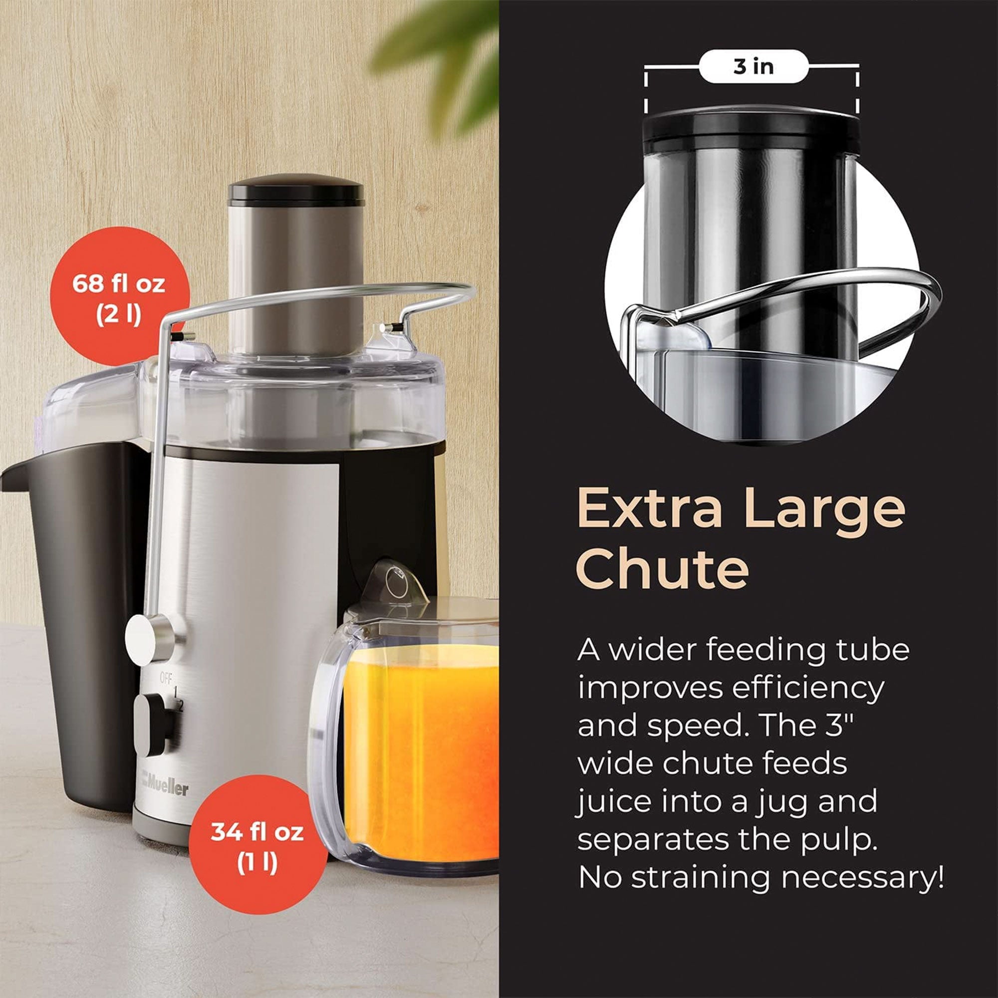 Mueller Juicer Ultra Power with Easy Clean Extractor Press Centrifugal Machine - VMInnovations