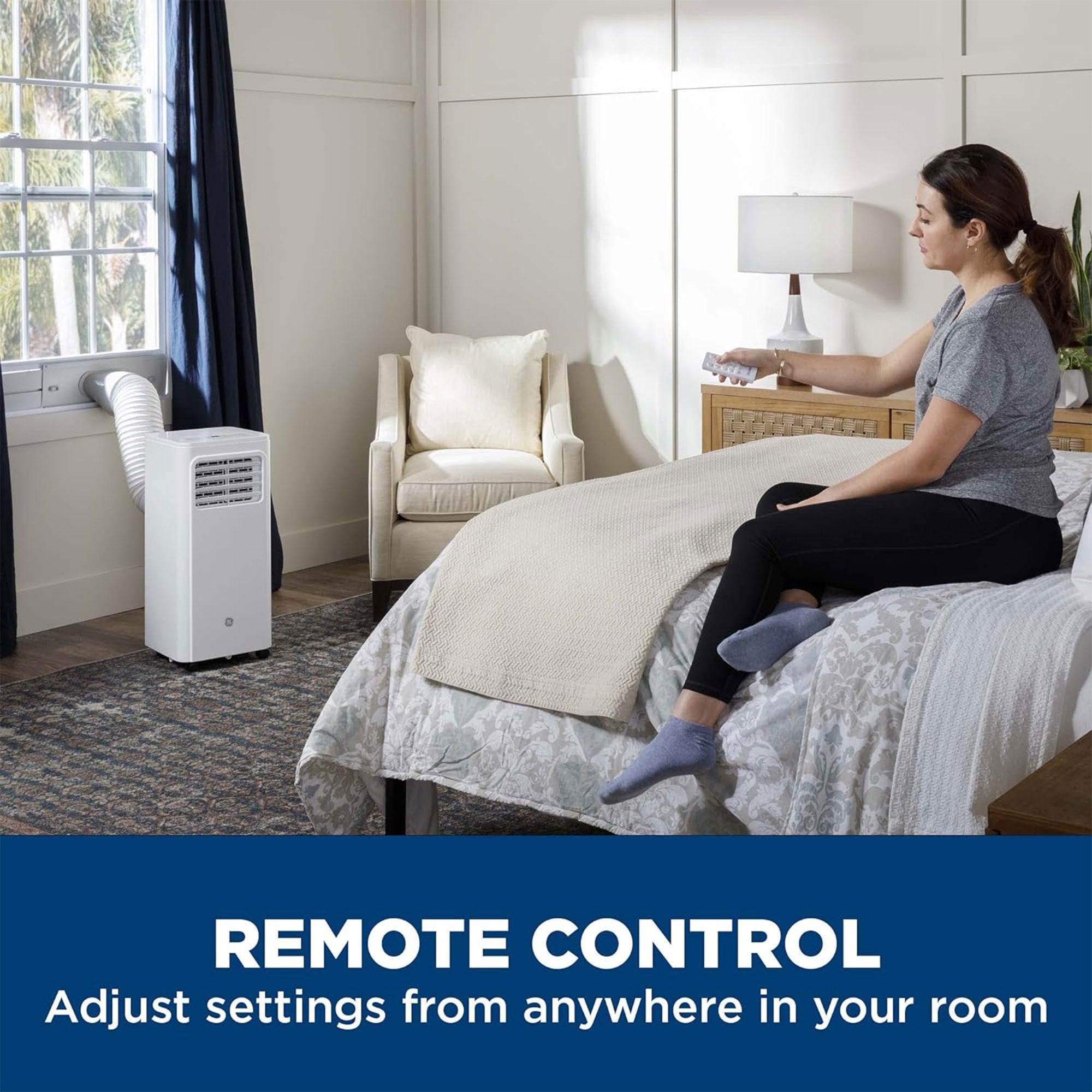 GE 6,100 BTU Portable Air Conditioner w/Dehumidifier & Fan for Small Rooms(Used) - VMInnovations