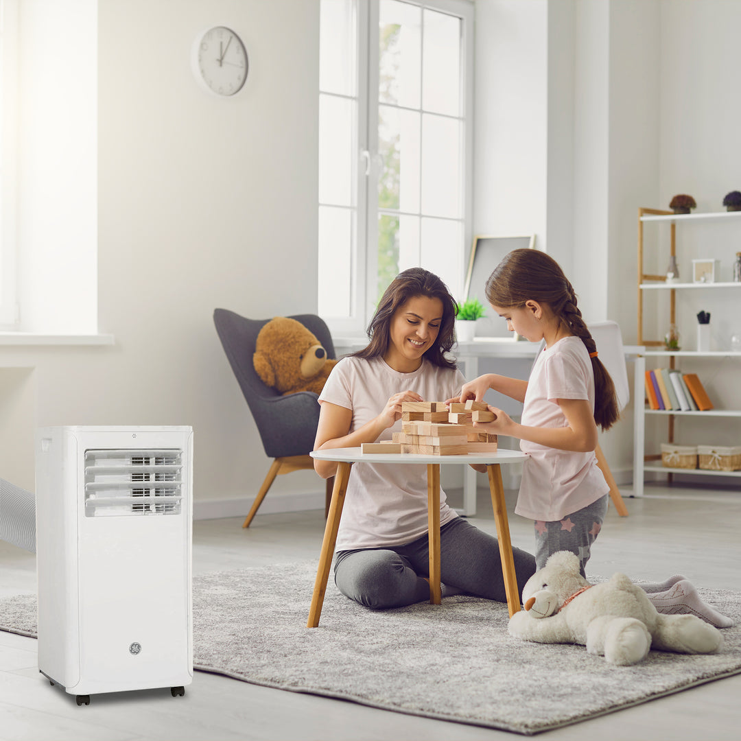 GE 6,100 BTU Portable Air Conditioner with Dehumidifier and Fan for Small Rooms - VMInnovations