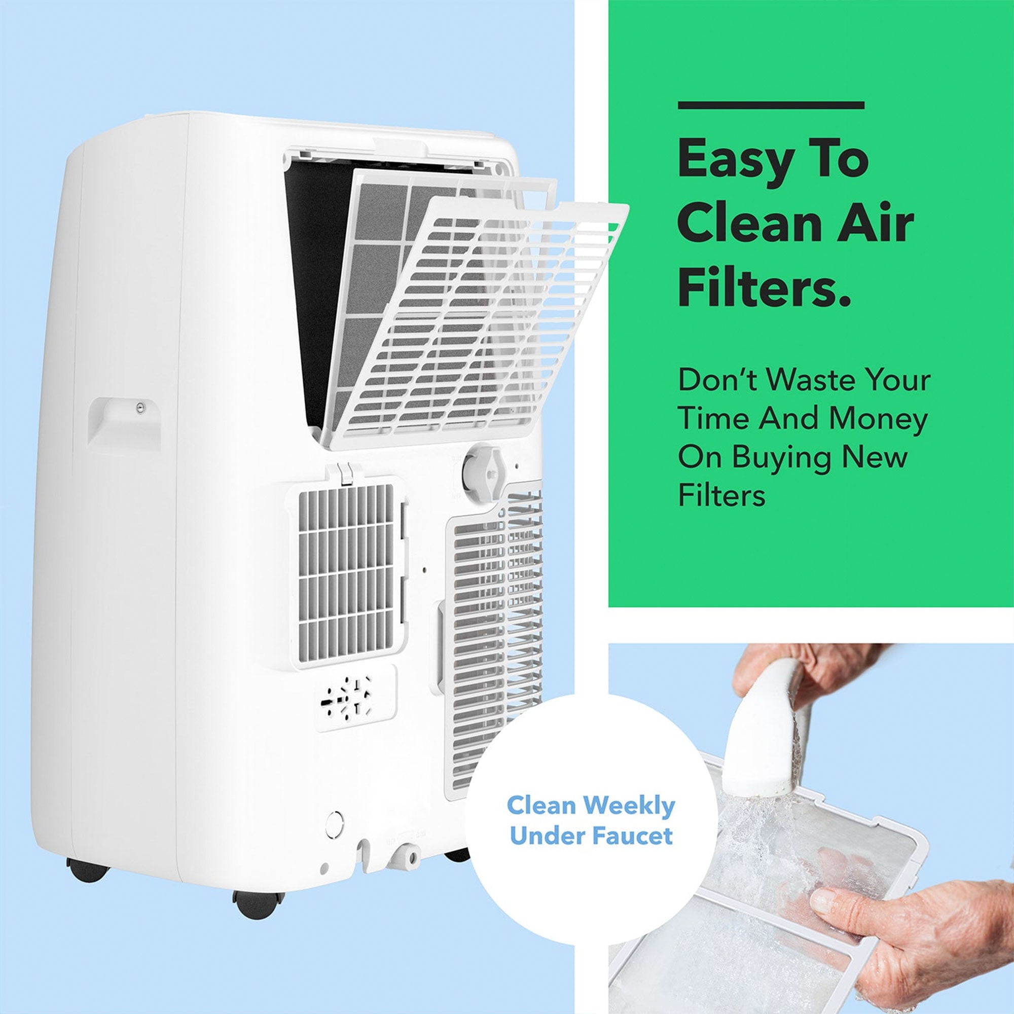 Vremi 12,000 BTU Portable Air Conditioner with Powerful Cooling Fan and Filter - VMInnovations