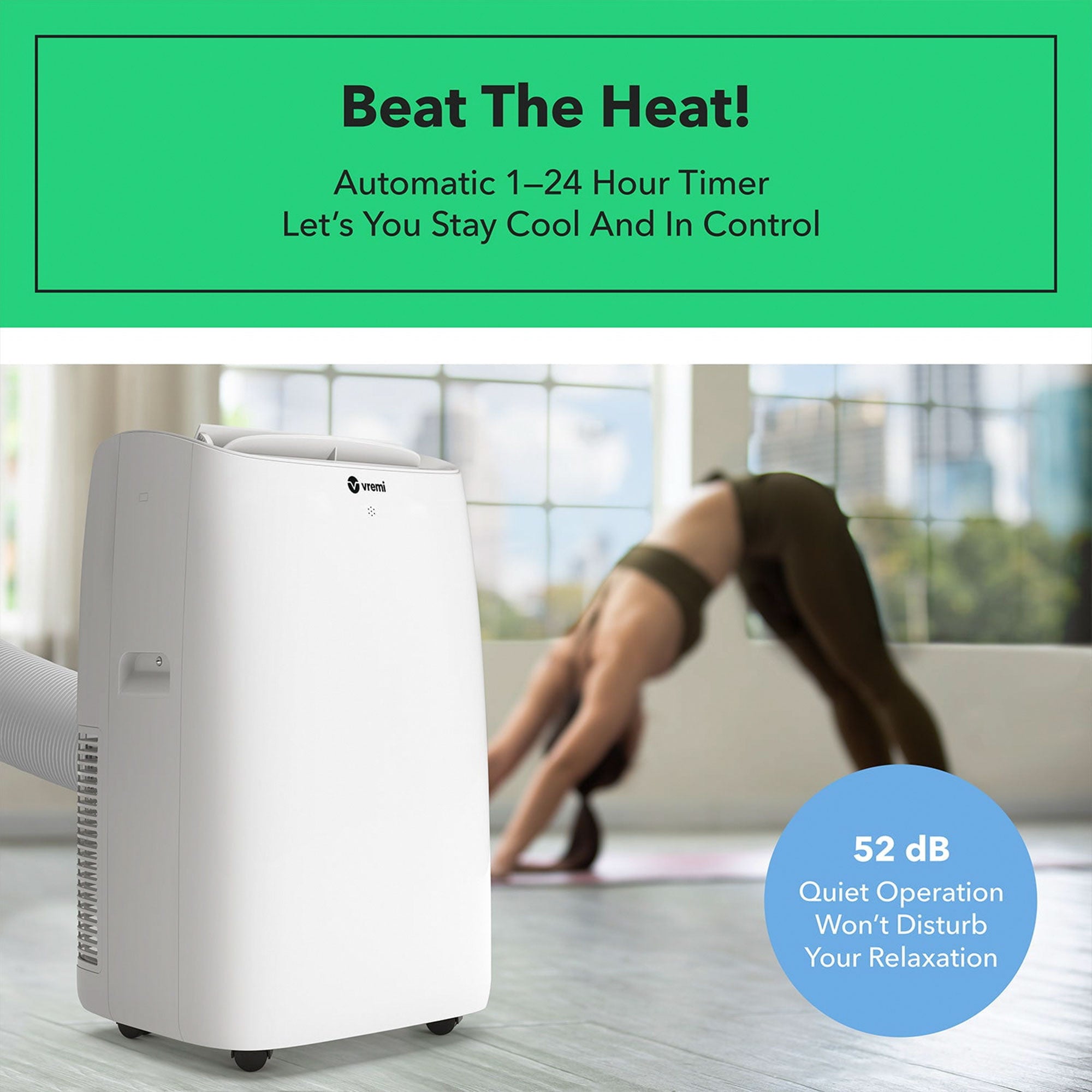 Vremi 12,000 BTU Portable Air Conditioner with Powerful Cooling Fan and Filter - VMInnovations