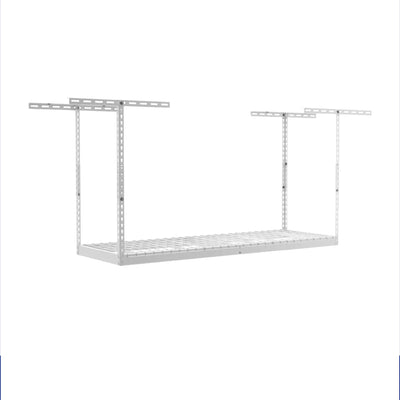 SafeRacks 2' x 6' Overhead Garage Storage Rack Holds Up to 300 Pounds, White