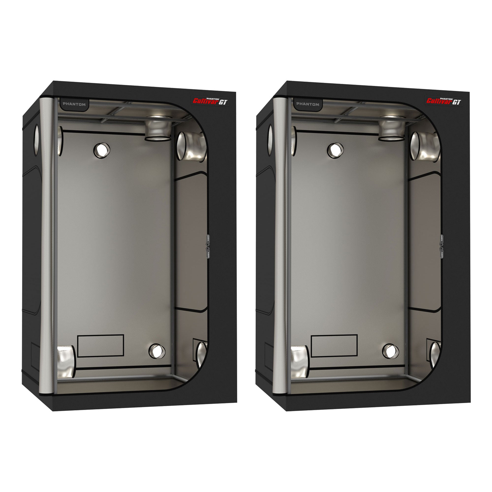 PHANTOM Cultivar GT44 4 x 4’ All Steel Grow Tent w/ 200 Pound Capacity (2 Pack) - VMInnovations