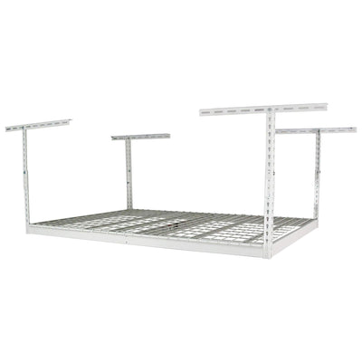 MonsterRax 4' x 6' Overhead Garage Storage Rack Holds Up to 500 Pounds, White