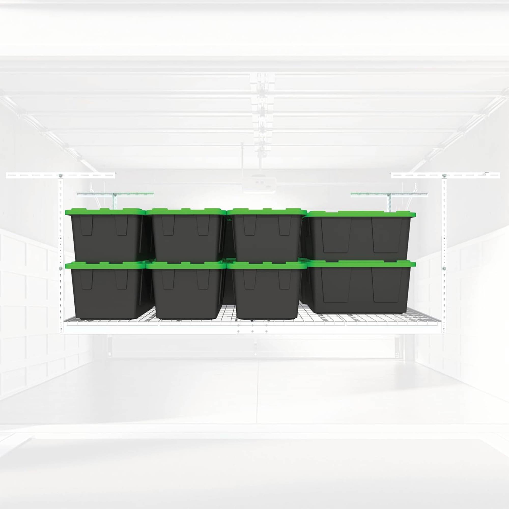 MonsterRax 4' x 8' Overhead Garage Storage Rack Holds 500 lbs, White (Open Box) - VMInnovations