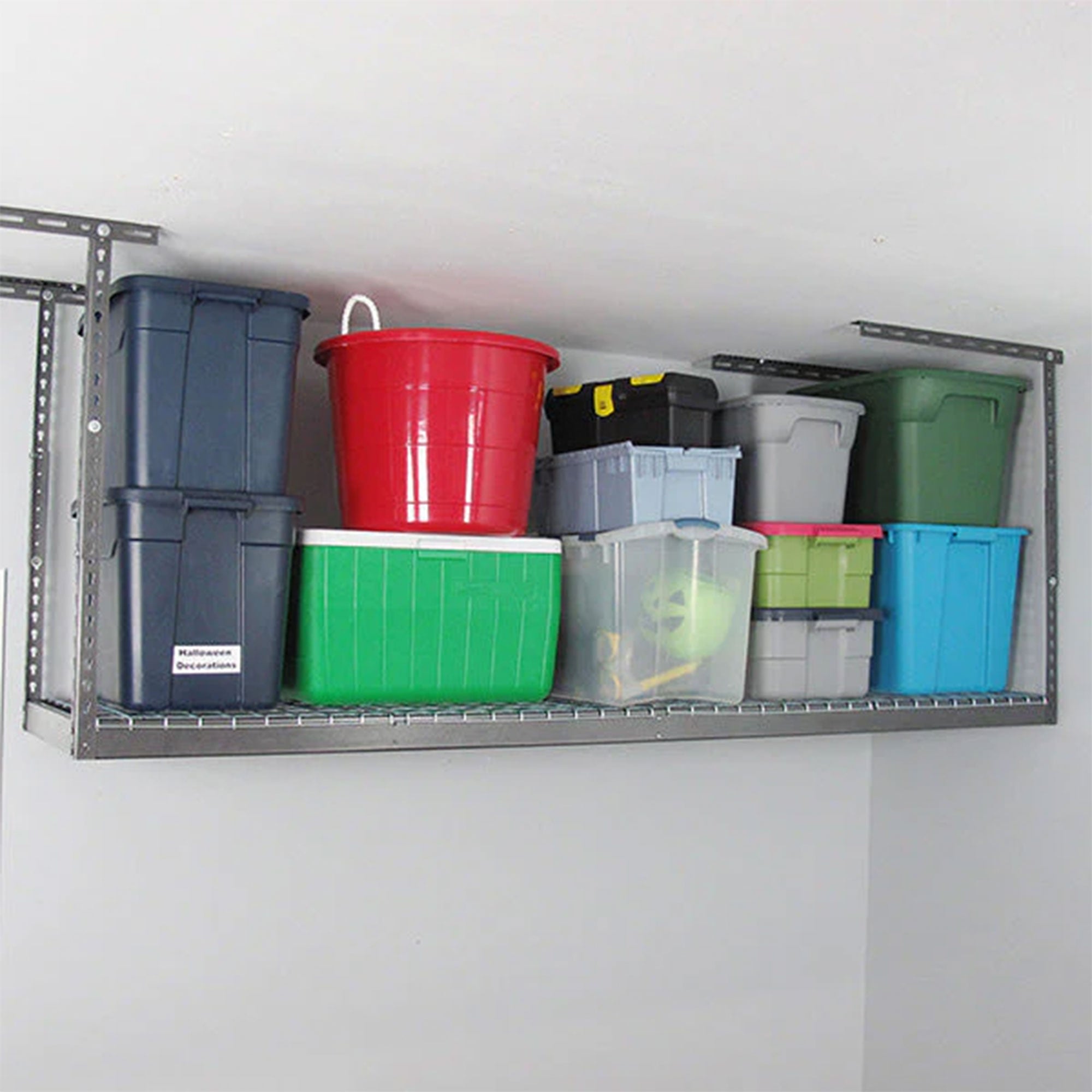 MonsterRax 2'x8' Overhead Garage Storage Rack Holds Up to 350 Pounds, Hammertone - VMInnovations