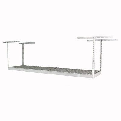 MonsterRax 2' x 8' Overhead Garage Storage Rack Holds Up to 350 Pounds, White
