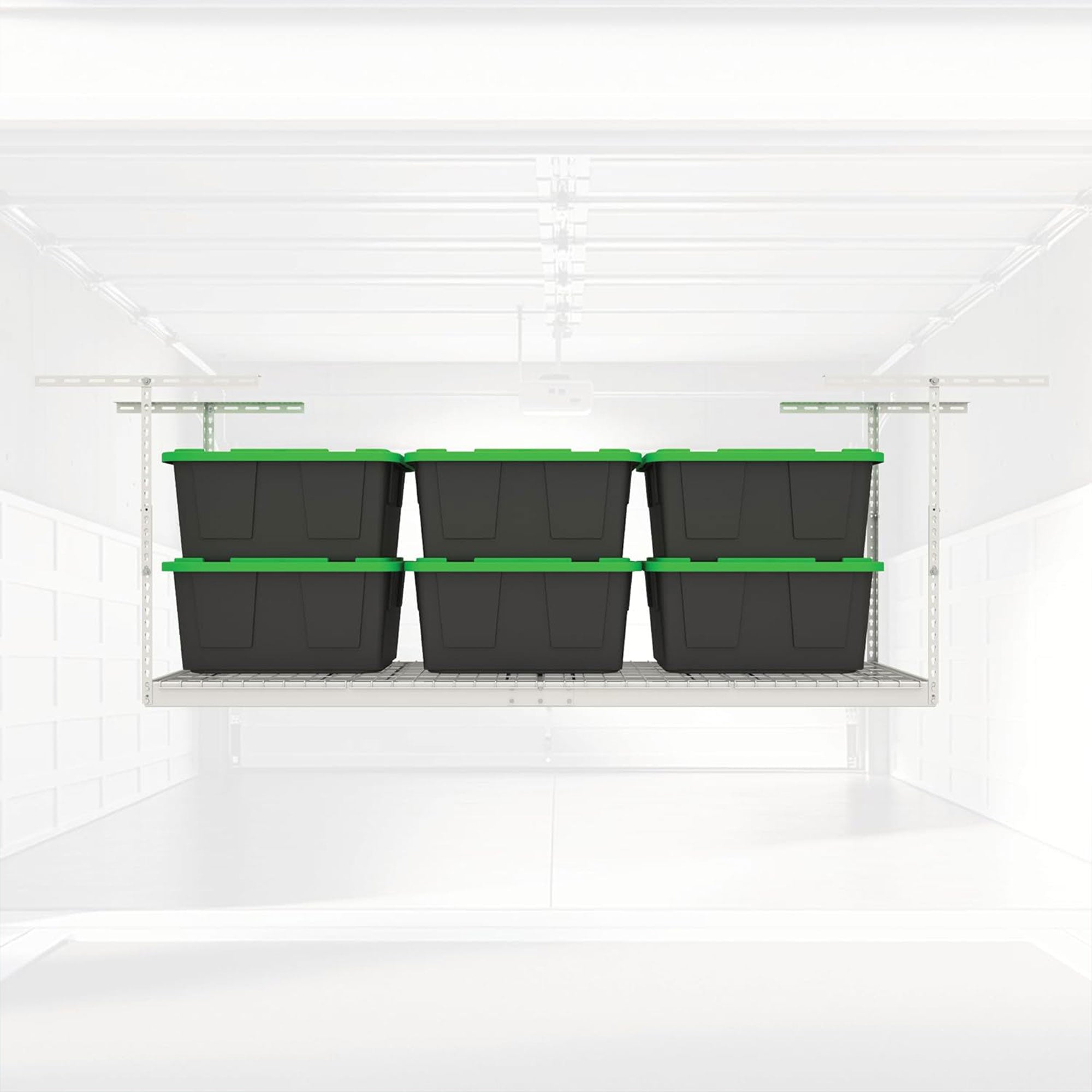MonsterRax 2' x 8' Overhead Garage Storage Rack Holds Up to 350 Pounds, White